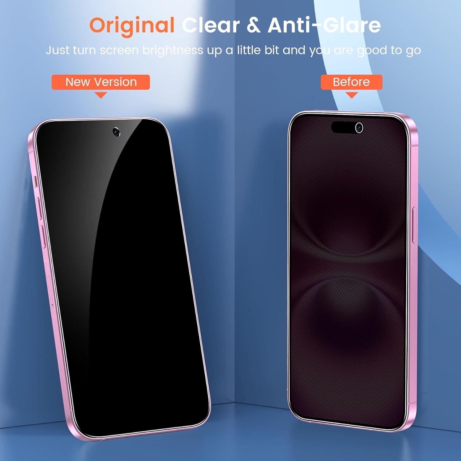 Protector de Pantalla Privada Fotbor para iPhone 16 6.1" 2Pack