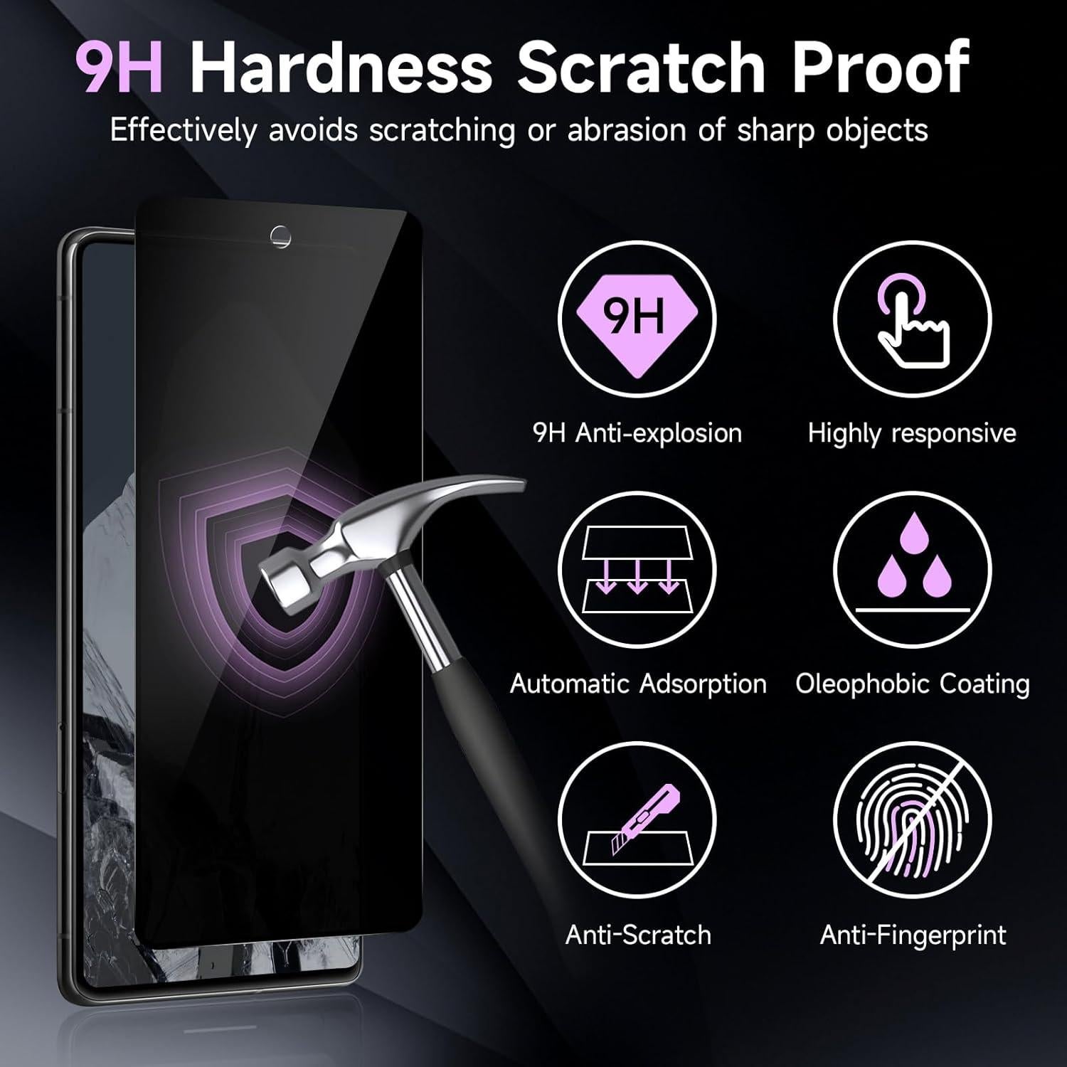 Protector de Pantalla Privado YWXTW para Google Pixel 8 Pro