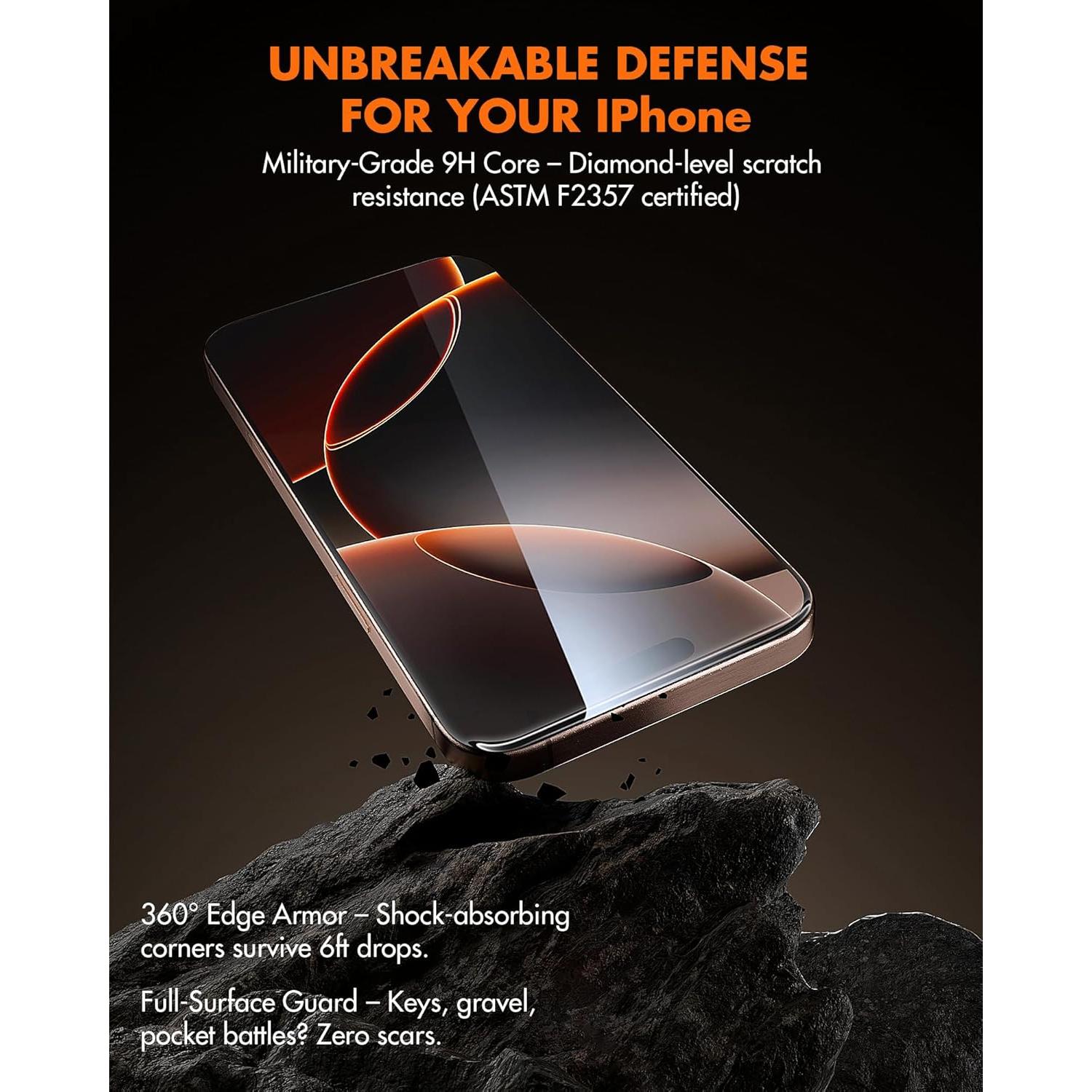 Protector de Pantalla Beizun 3 Pack para iPhone 15/16 6.1" HD 9H