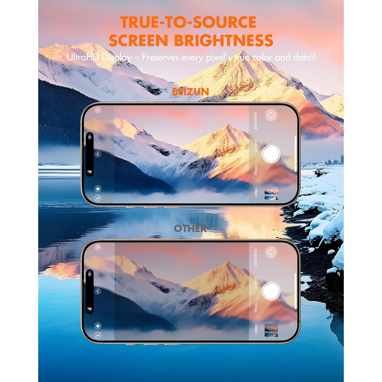 Protector de Pantalla Beizun 3 Pack para iPhone 15/16 6.1" HD 9H