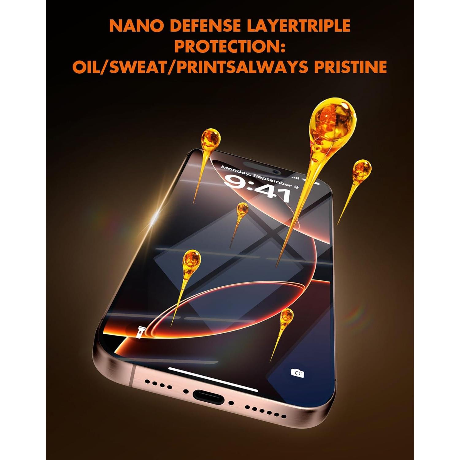 Protector de Pantalla Beizun 3 Pack para iPhone 15/16 6.1" HD 9H