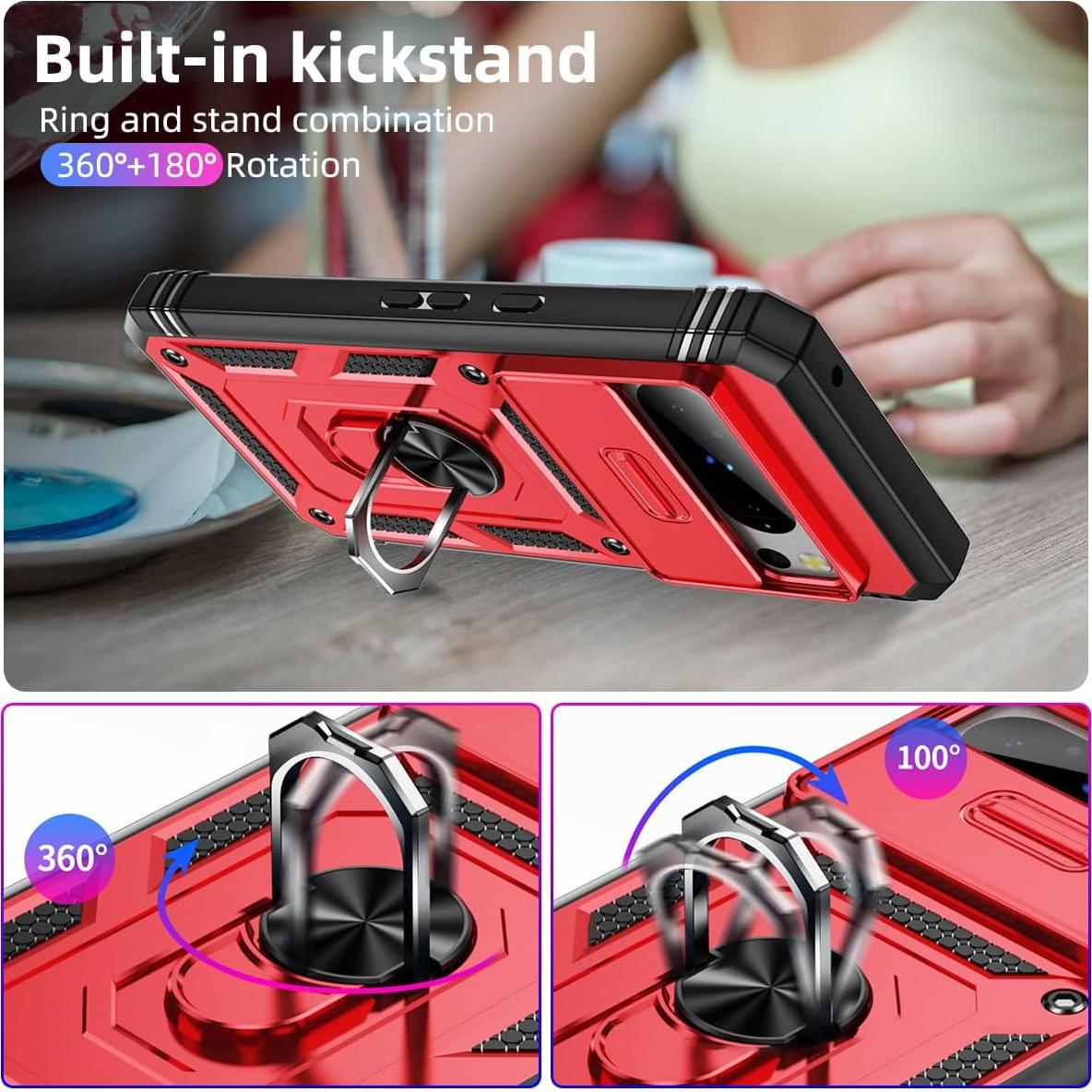 Funda NKECXKJ para Google Pixel 8 Pro con Protector Pantalla