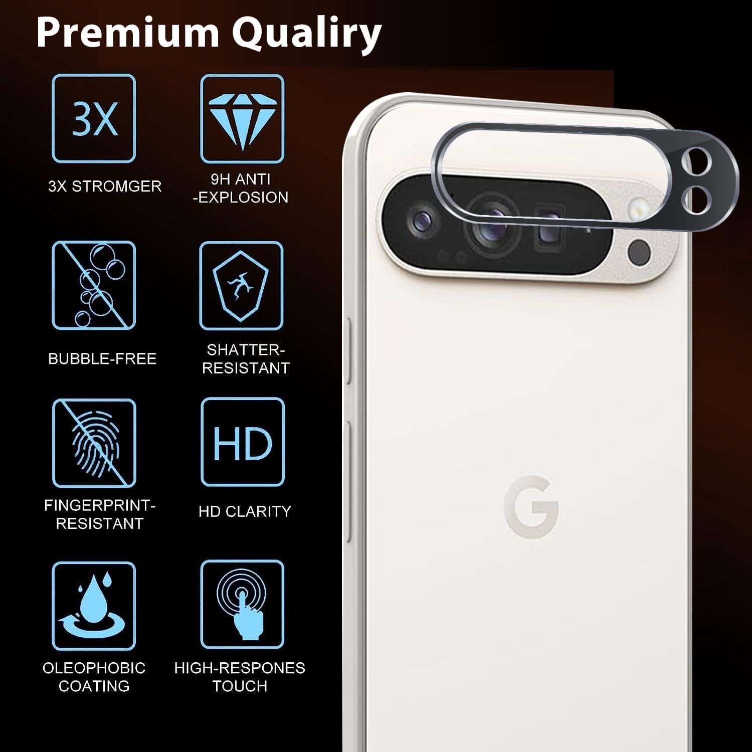 Paquete de 2 Protectores de Lente Ltezixal para Google Pixel 9 Pro XL