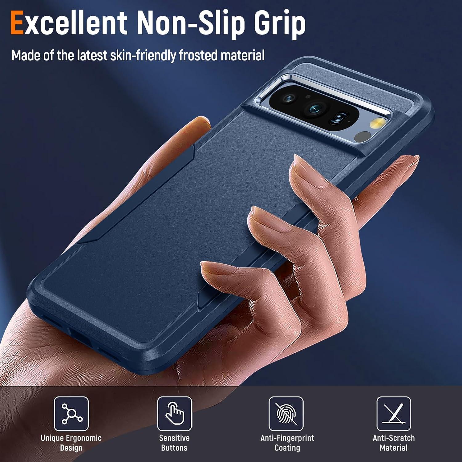 Funda Oterkin para Google Pixel 8a Doble Capa Resistente Azul
