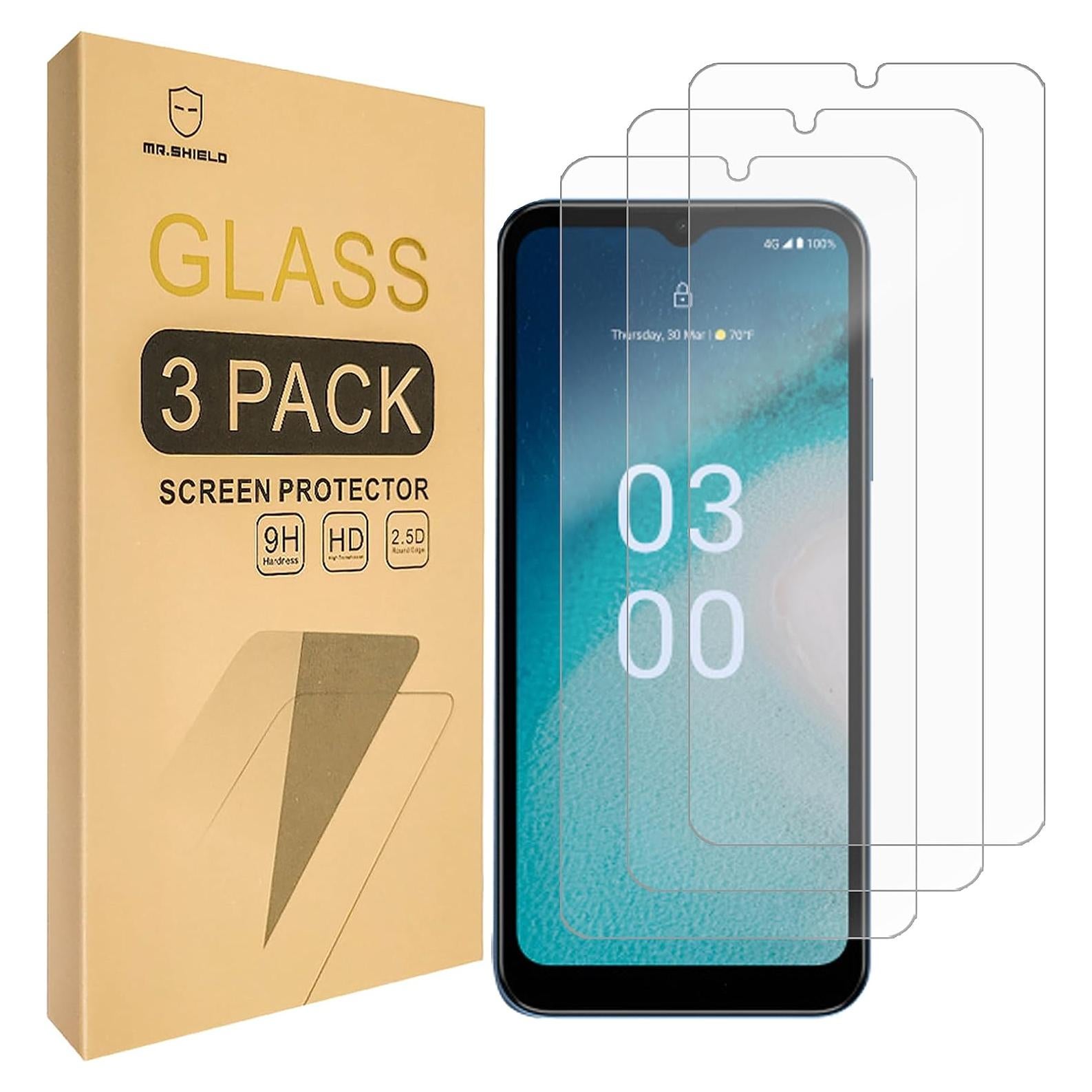 Protector de Pantalla Mr.Shield para Nokia C300 - Vidrio Templado 9H - Paquete de 3