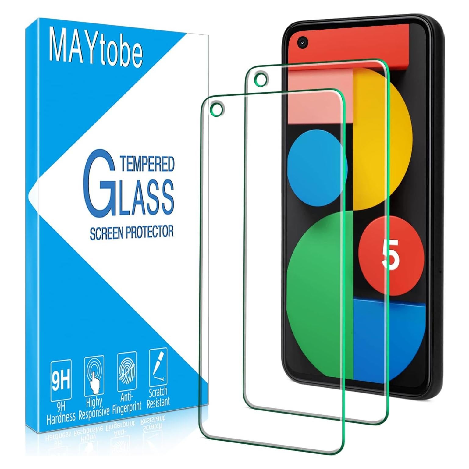 Protector de Pantalla Vidrio Templado MAYtobe para Google Pixel 5