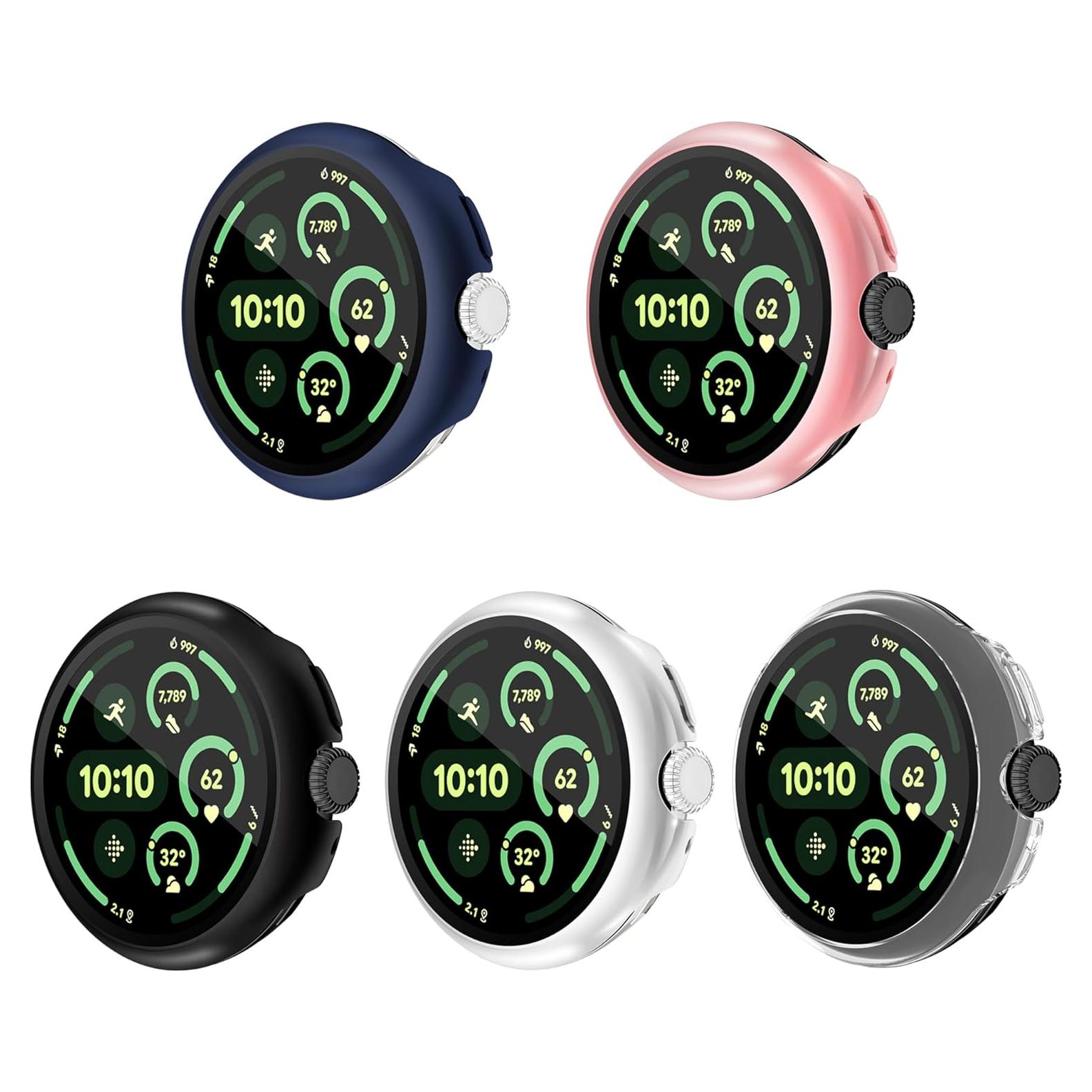 5 Fundas Protectoras para Google Pixel Watch 41mm YUVIKE