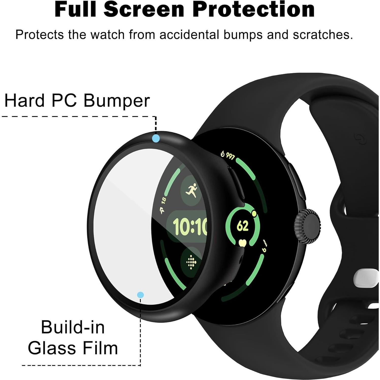 5 Fundas Protectoras para Google Pixel Watch 41mm YUVIKE