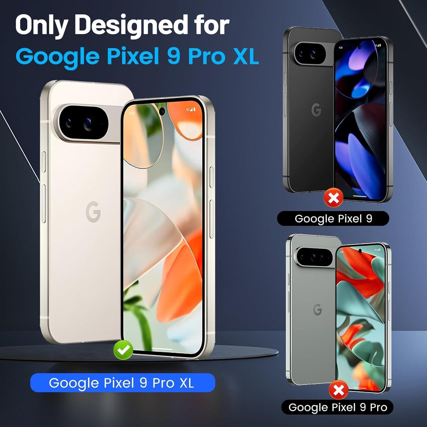 Protector de Pantalla TQLGY para Google Pixel 9 Pro XL - 2 Paquetes