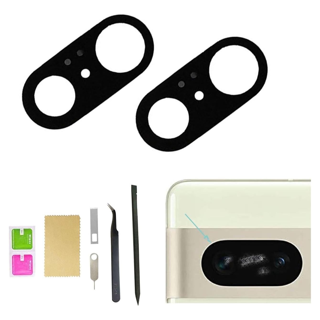 Kits de Reemplazo de Cristal de Cámara Trasera Google Pixel 7 - Paquete de 2