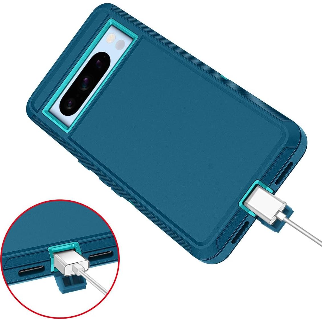 Funda Antigolpes I-HONVA para Google Pixel 8 Pro Turquesa