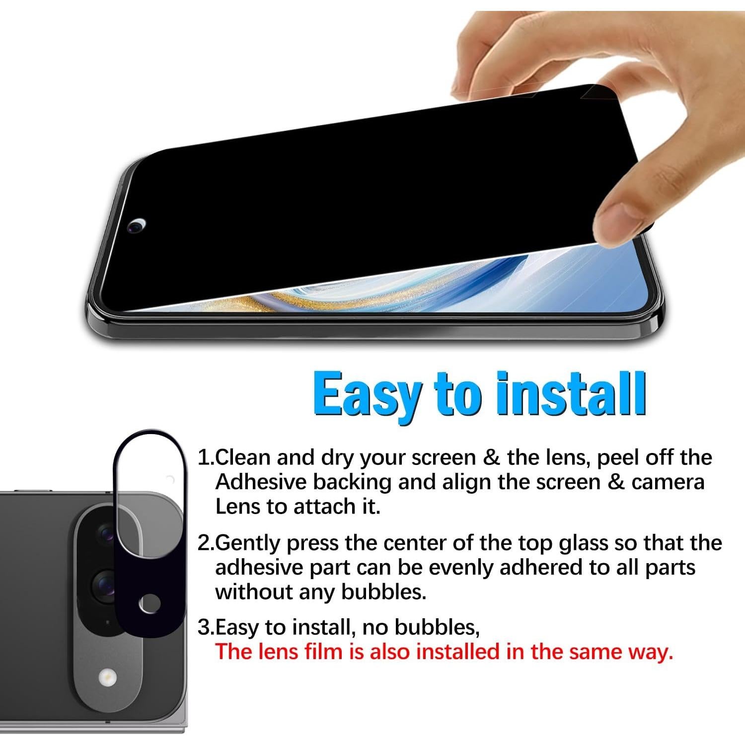 Protector de Pantalla Privado Slanku para Google Pixel 9