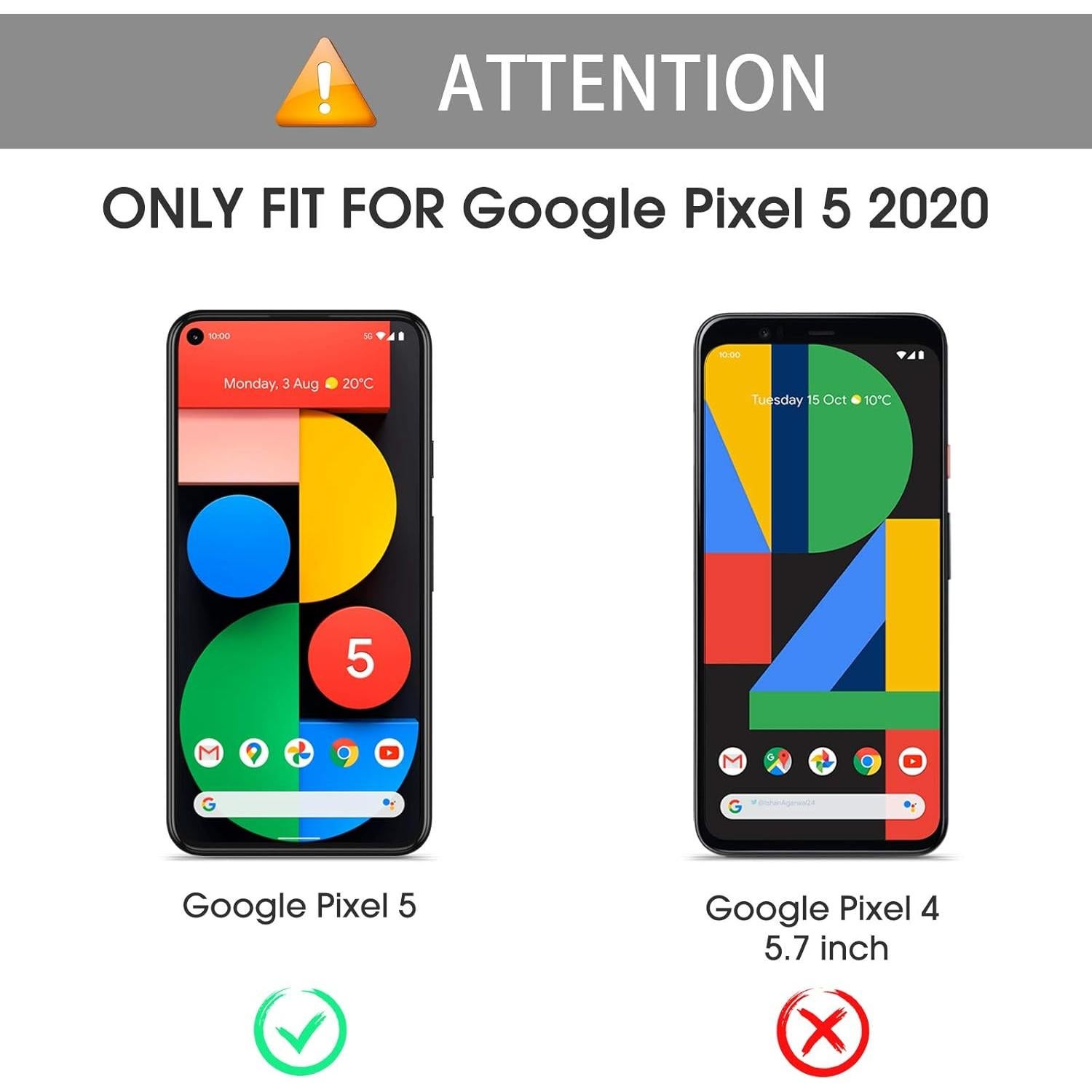 Protector de Pantalla OMOTON para Google Pixel 5 - Vidrio Templado 4-Pack