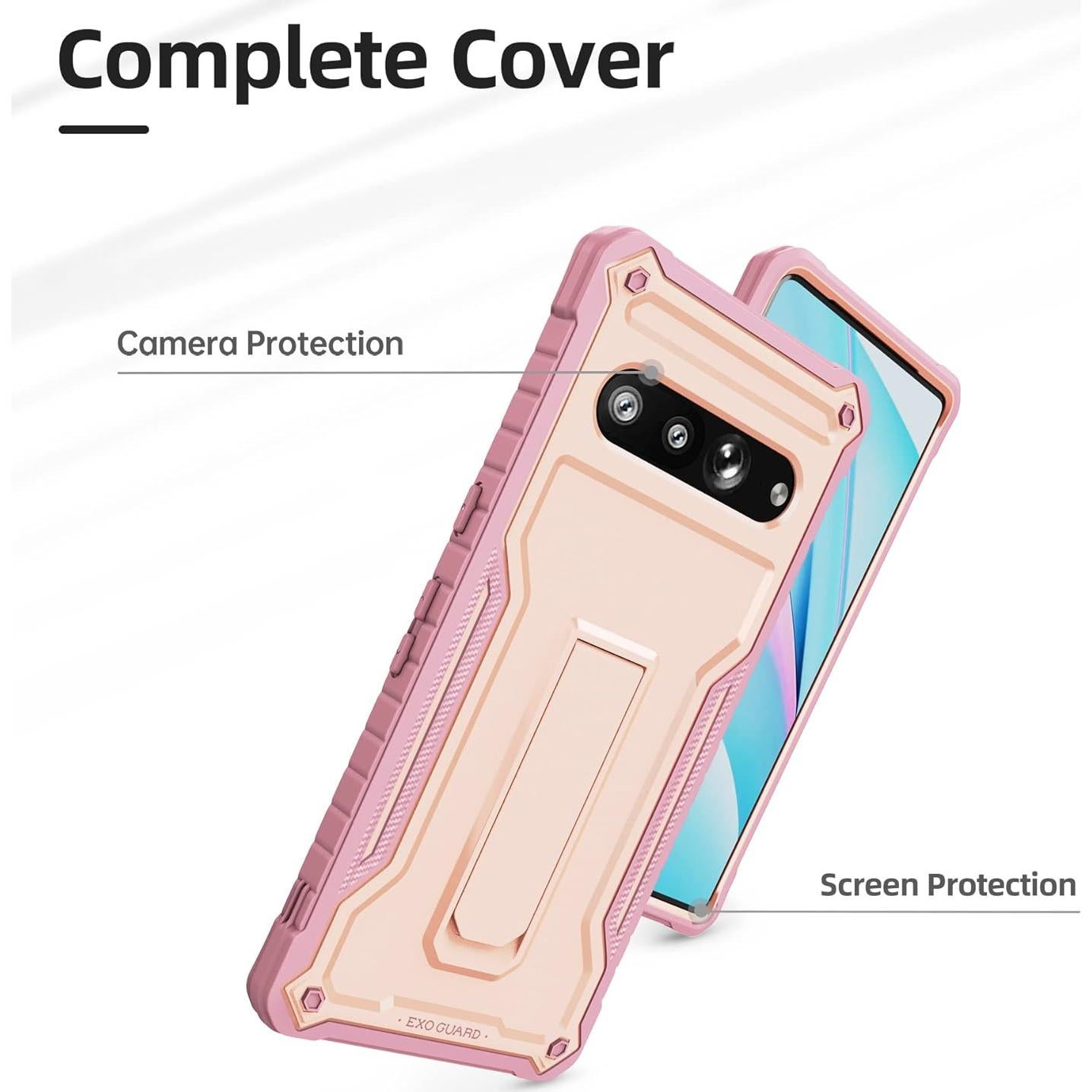 Funda ExoGuard Rosa para Google Pixel 7 Pro - Protección Impactos