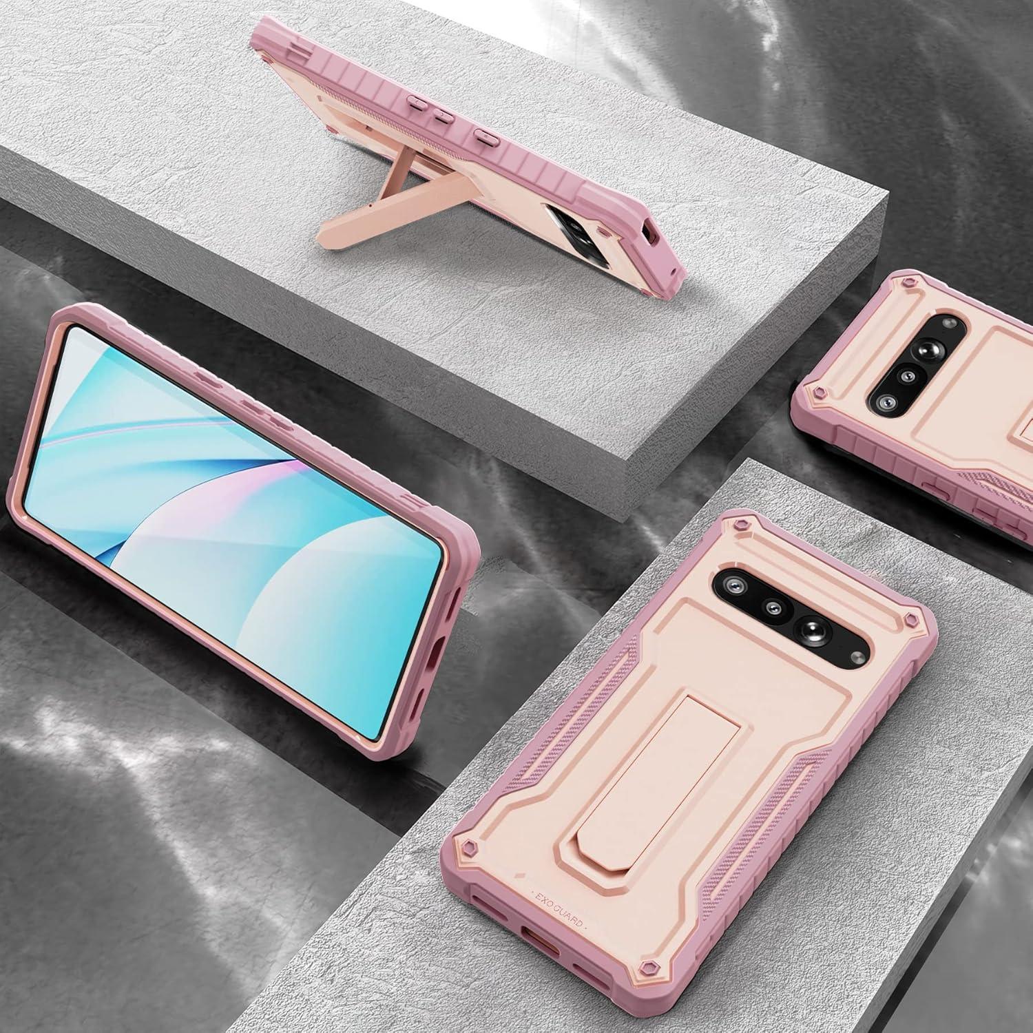 Funda ExoGuard Rosa para Google Pixel 7 Pro - Protección Impactos