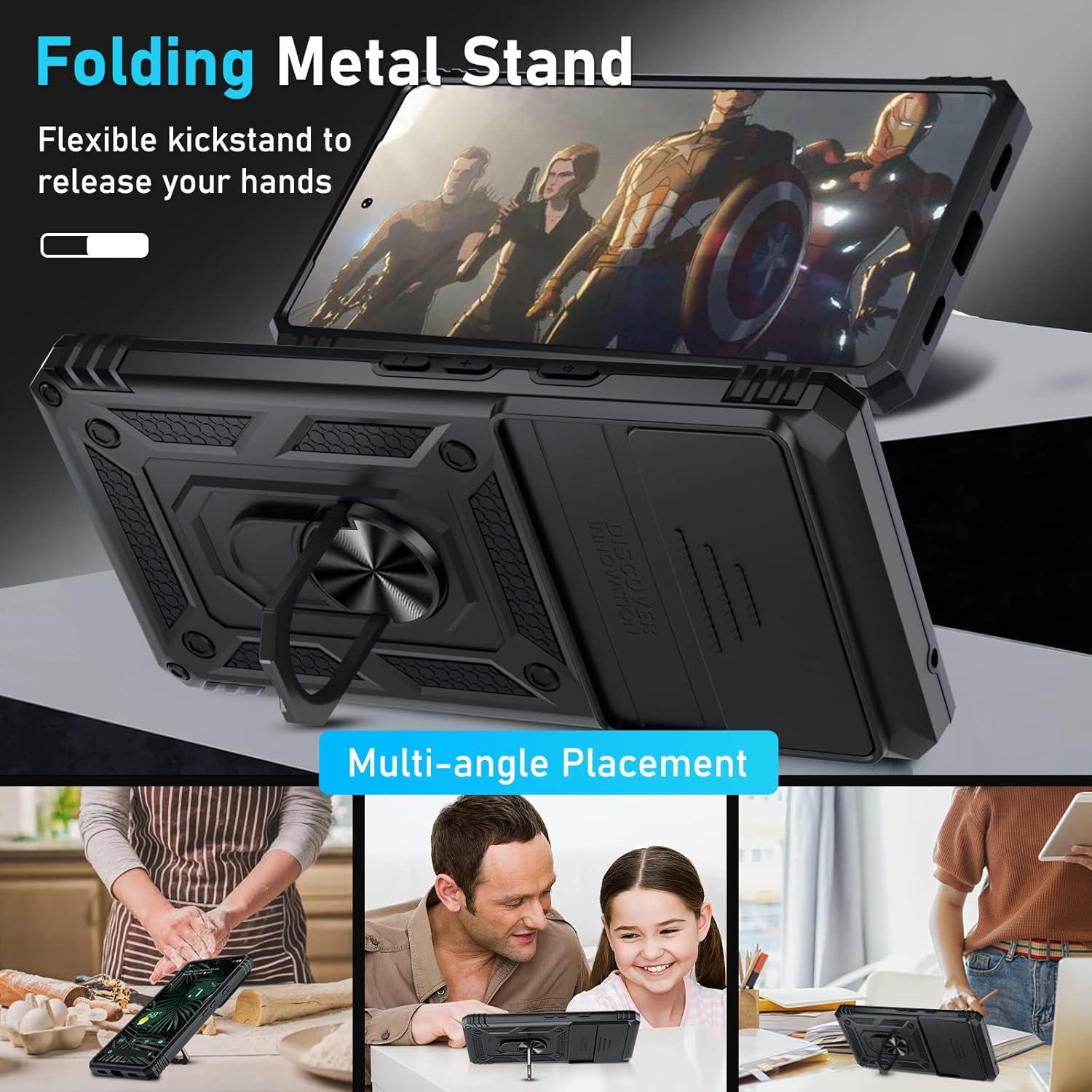 Funda Janmitta para Google Pixel 7a con Tapa Deslizante y Protector