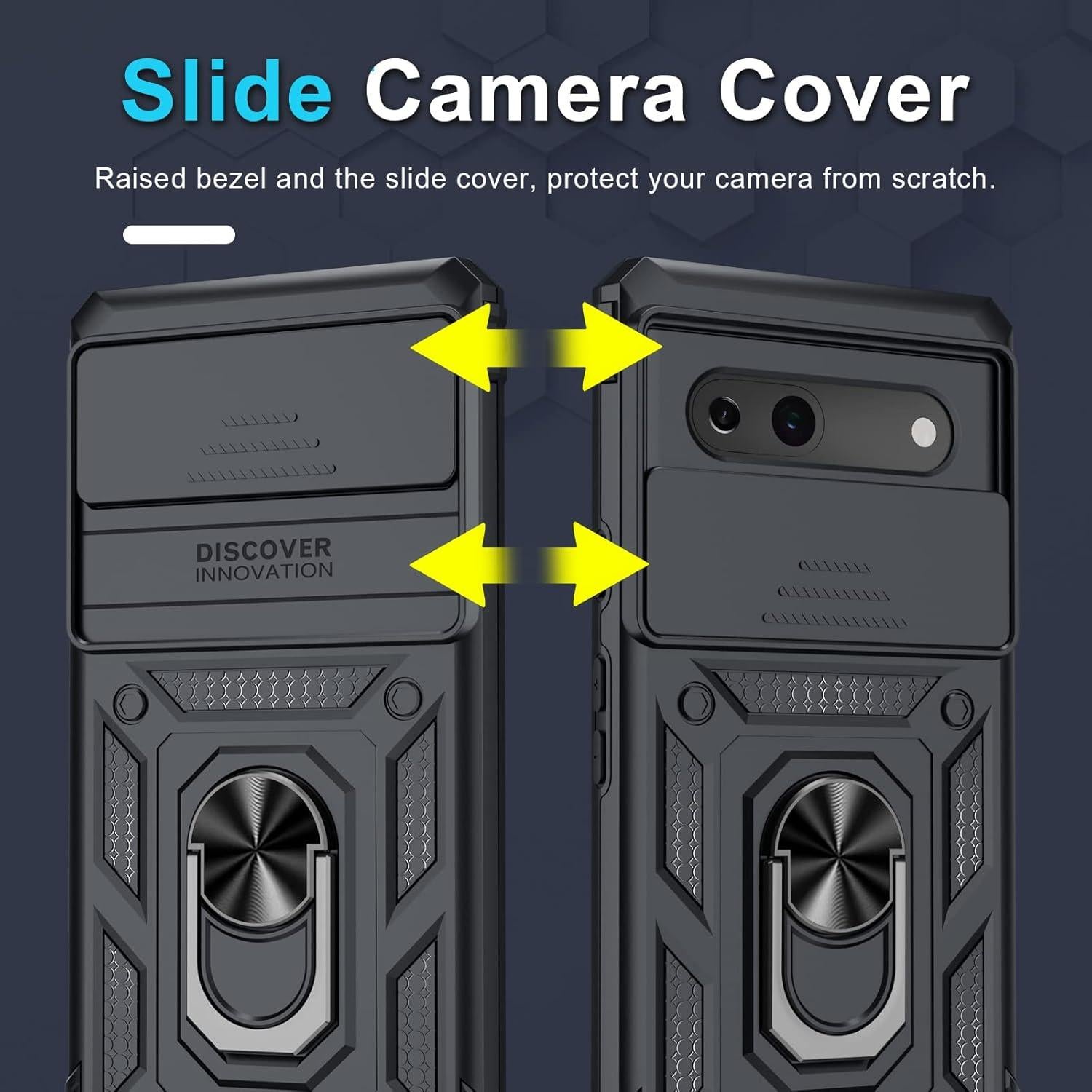 Funda Janmitta para Google Pixel 7a con Tapa Deslizante y Protector