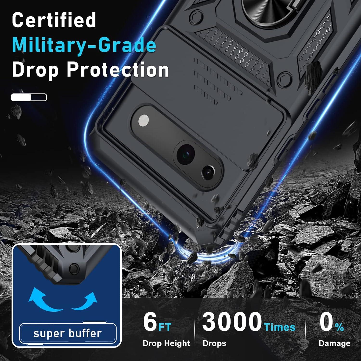 Funda Janmitta para Google Pixel 7a con Tapa Deslizante y Protector