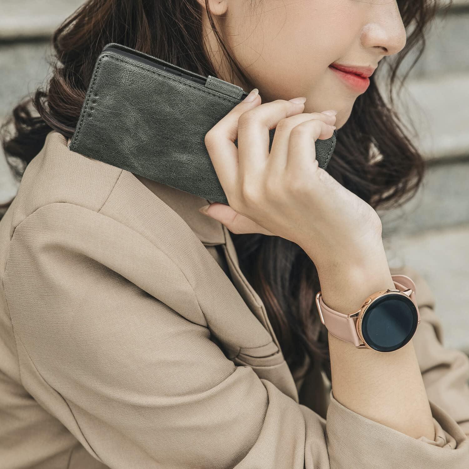 Funda Cartera Plegable Verde para Google Pixel 6 5G con RFID