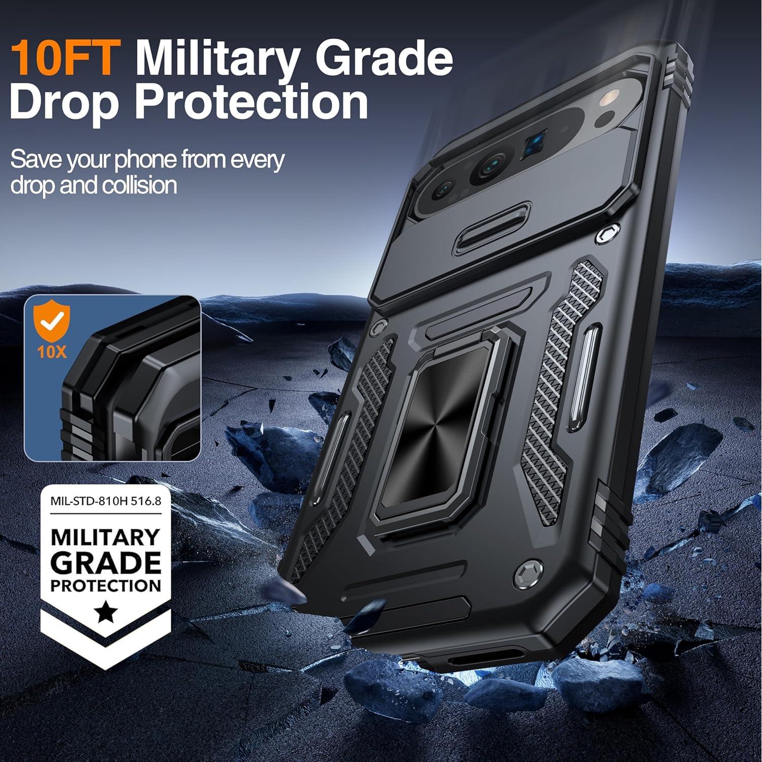 Funda ANTSHARE para Google Pixel 9 Pro XL - Resistente a Golpes, Soporte 360°