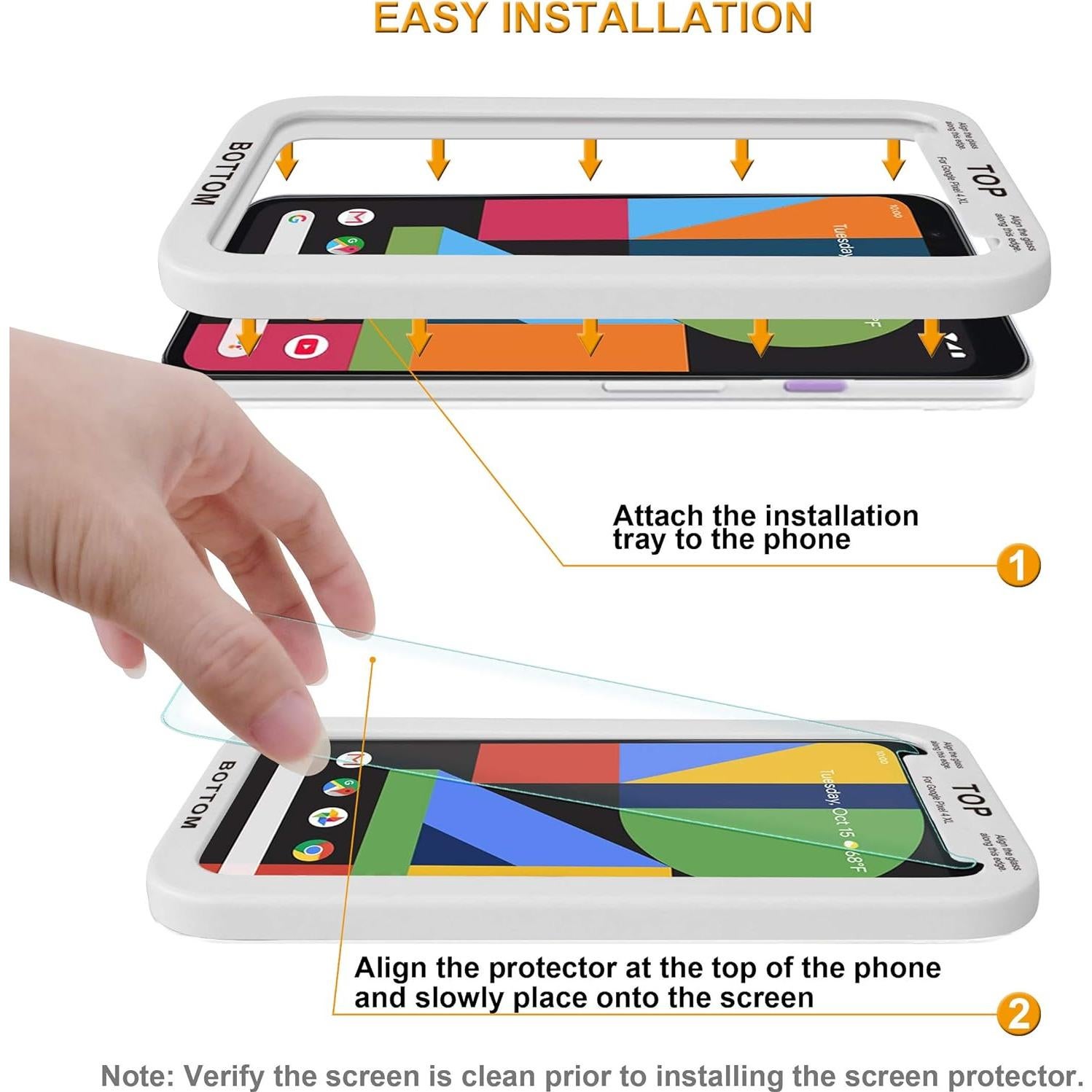 Protector de Pantalla Vidrio Templado Supershieldz para Google Pixel 4 XL - 3 Unidades