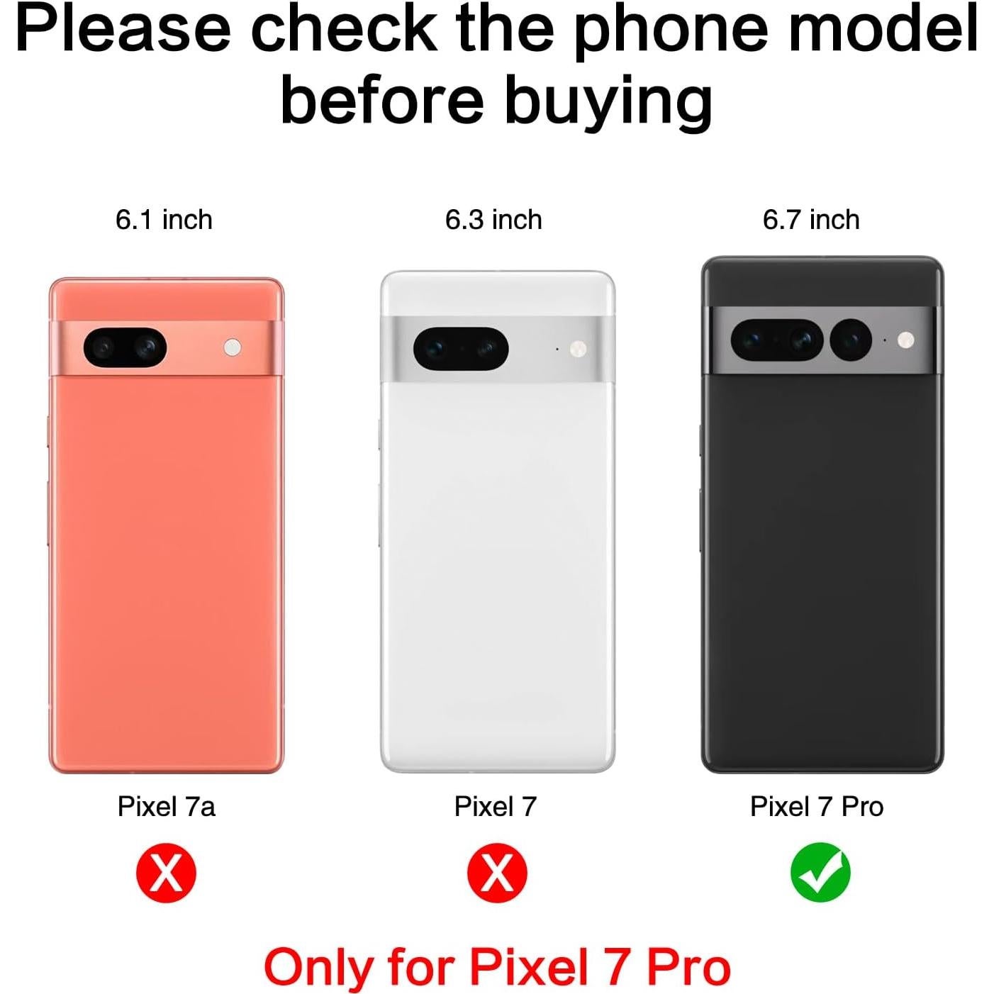 Reemplazo Cristal Lente Cámara Trasera Google Pixel 7 Pro 2PCS