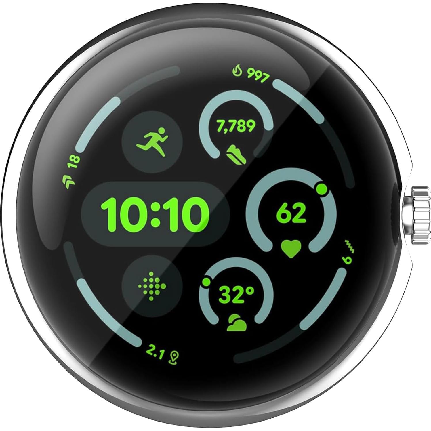 Funda Protectora TPU para Google Pixel Watch 3 45mm Plata