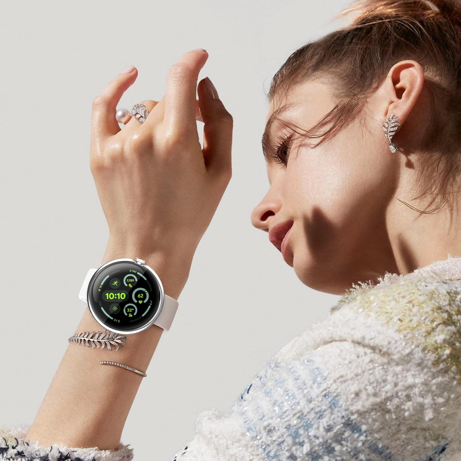 Funda Protectora TPU para Google Pixel Watch 3 45mm Plata