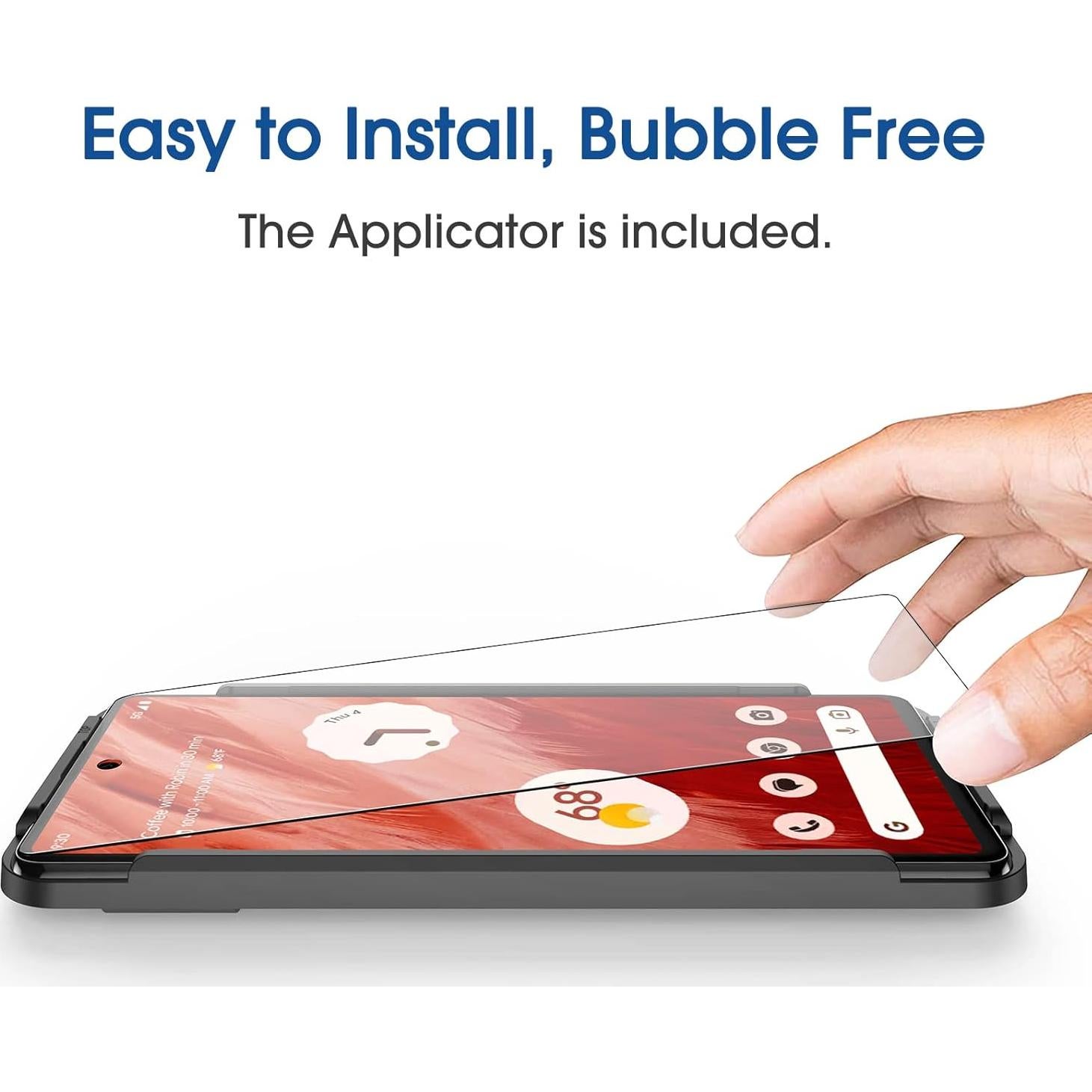 Protector de Pantalla Vidrio Templado amFilm para Google Pixel 7a - 3x + Lente