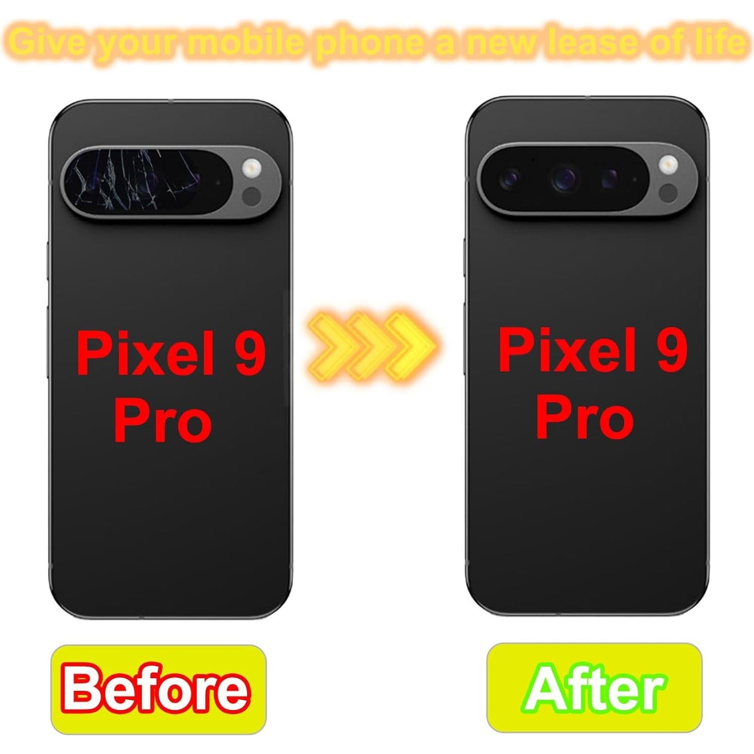 Cristal de Lente de Cámara Trasera Google Pixel 9 Pro con Adhesivo