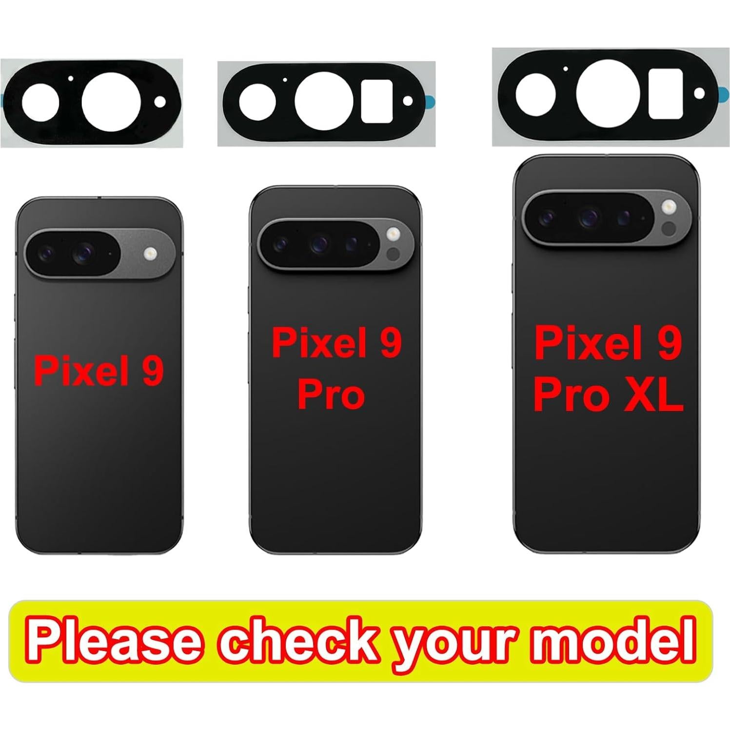 Cristal de Lente de Cámara Trasera Google Pixel 9 Pro con Adhesivo