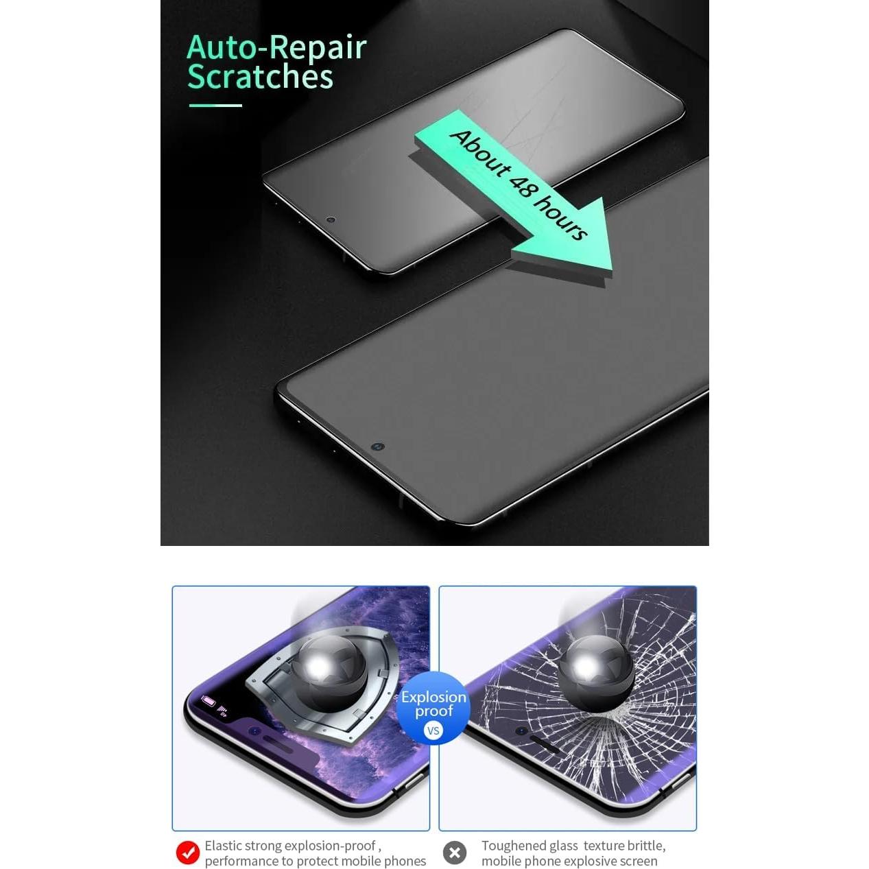 2 Películas Hidrogel Mate Antihuellas para Google Pixel 9a 5G