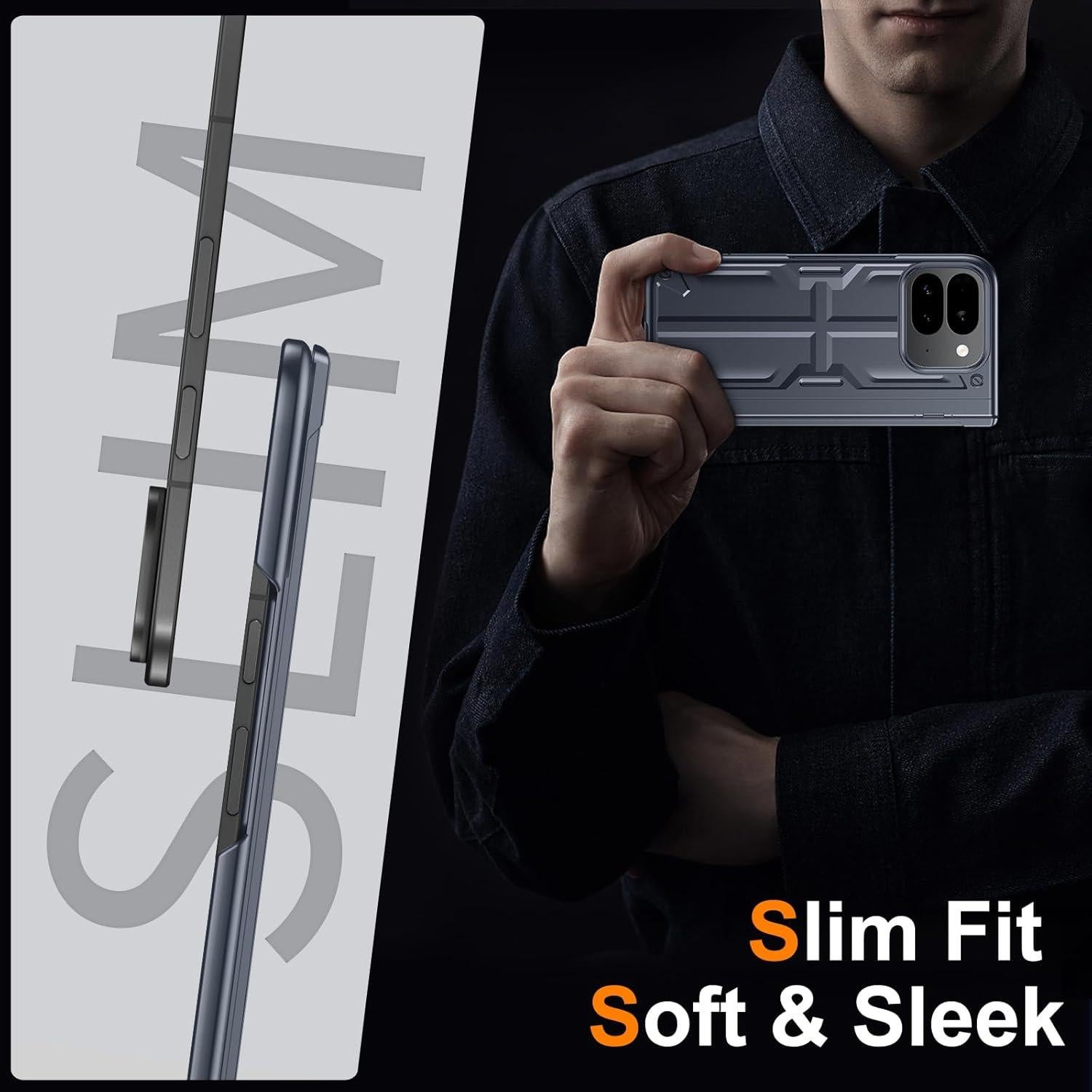 Funda Plegable Google Pixel 9 Pro Kaiiecal Azul con Protector