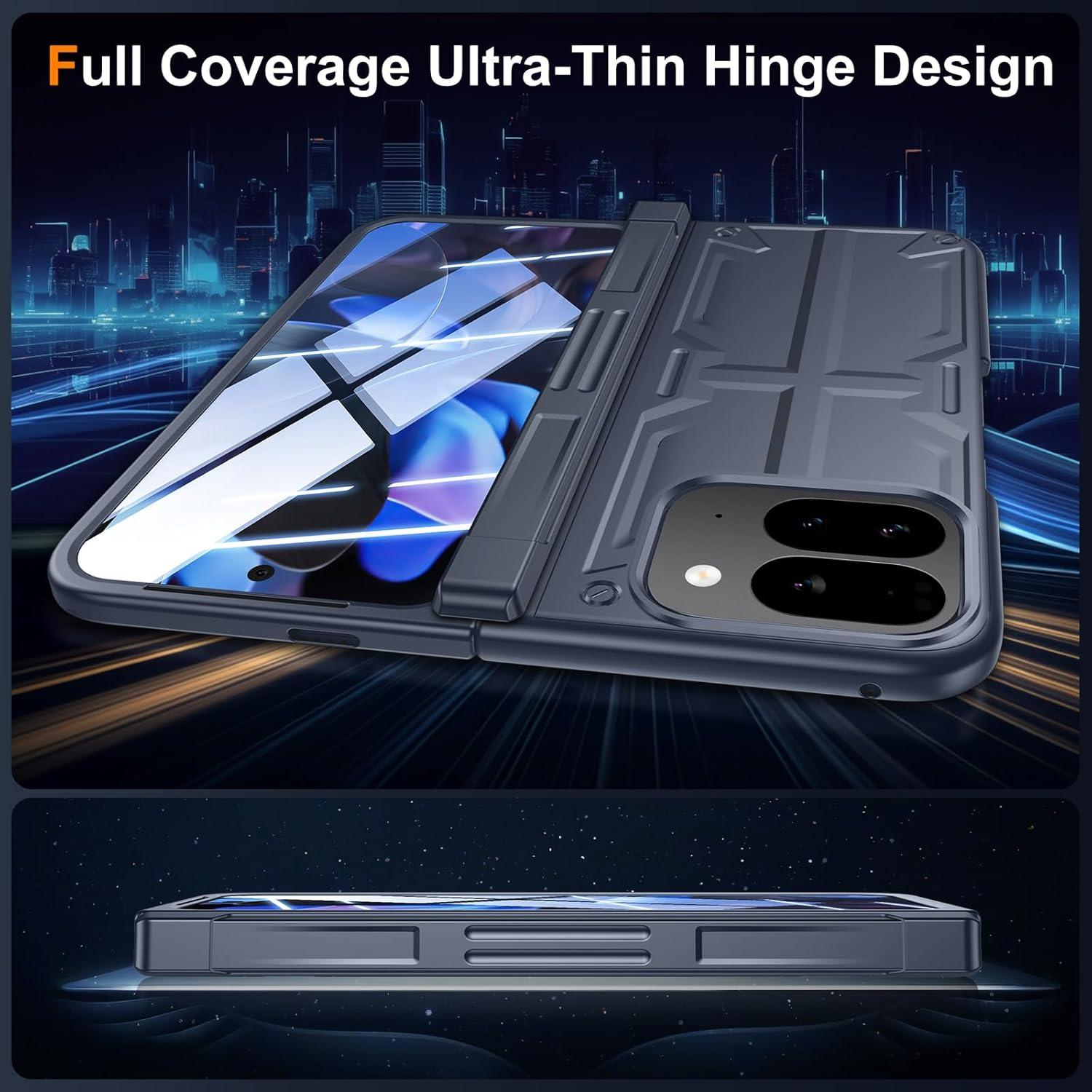 Funda Plegable Google Pixel 9 Pro Kaiiecal Azul con Protector