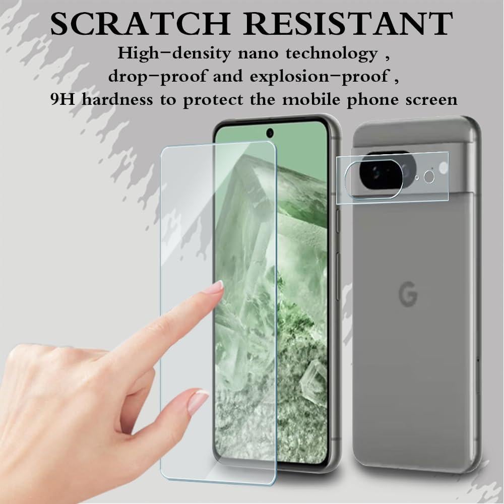 Protector de Pantalla Vidrio Templado + Funda TPU Google Pixel 8