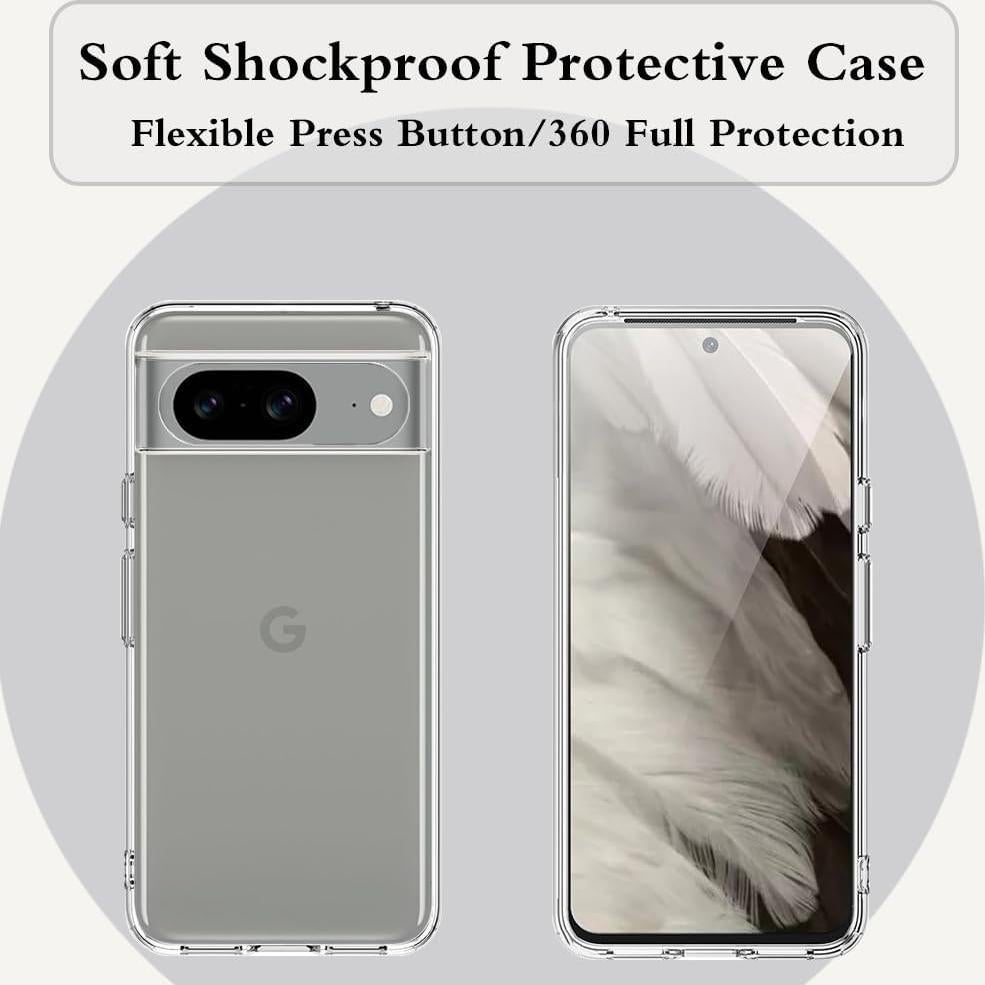 Protector de Pantalla Vidrio Templado + Funda TPU Google Pixel 8