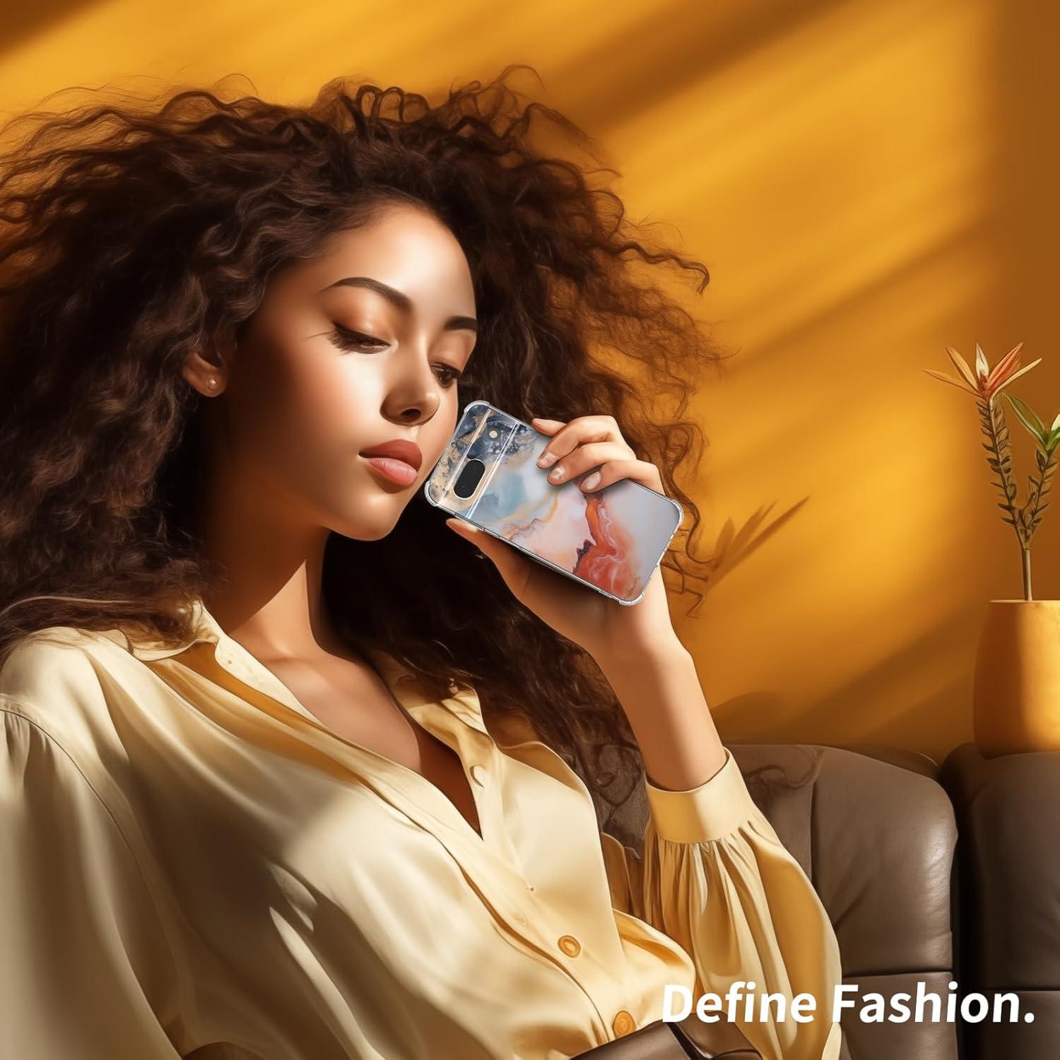 Funda Protectora para Google Pixel 8A CLATUK Oro Ágata 2024