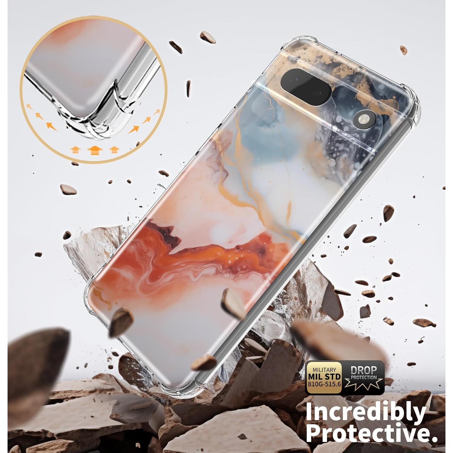 Funda Protectora para Google Pixel 8A CLATUK Oro Ágata 2024