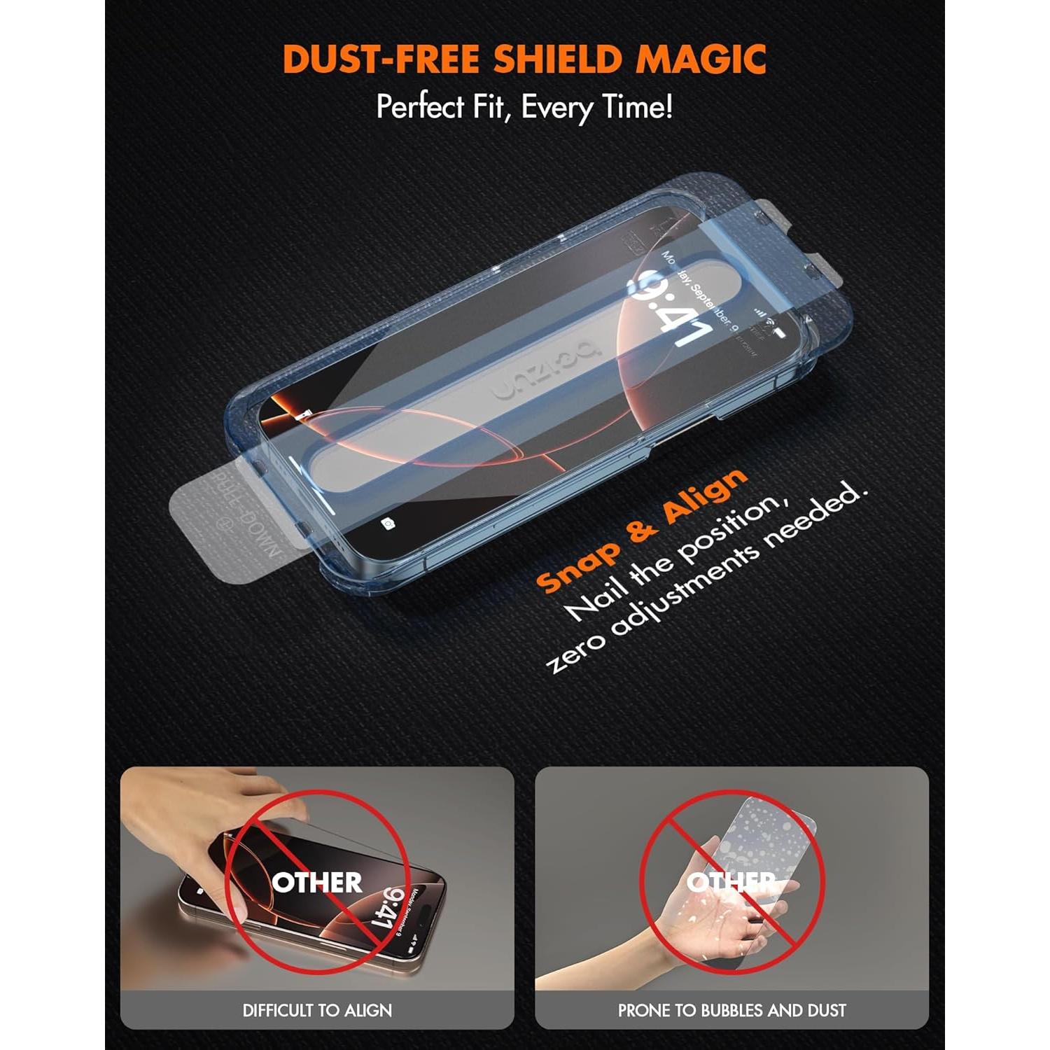 Protector de Pantalla Beizun para iPhone 15/16 6.1" Anti-Ojos Curiosos