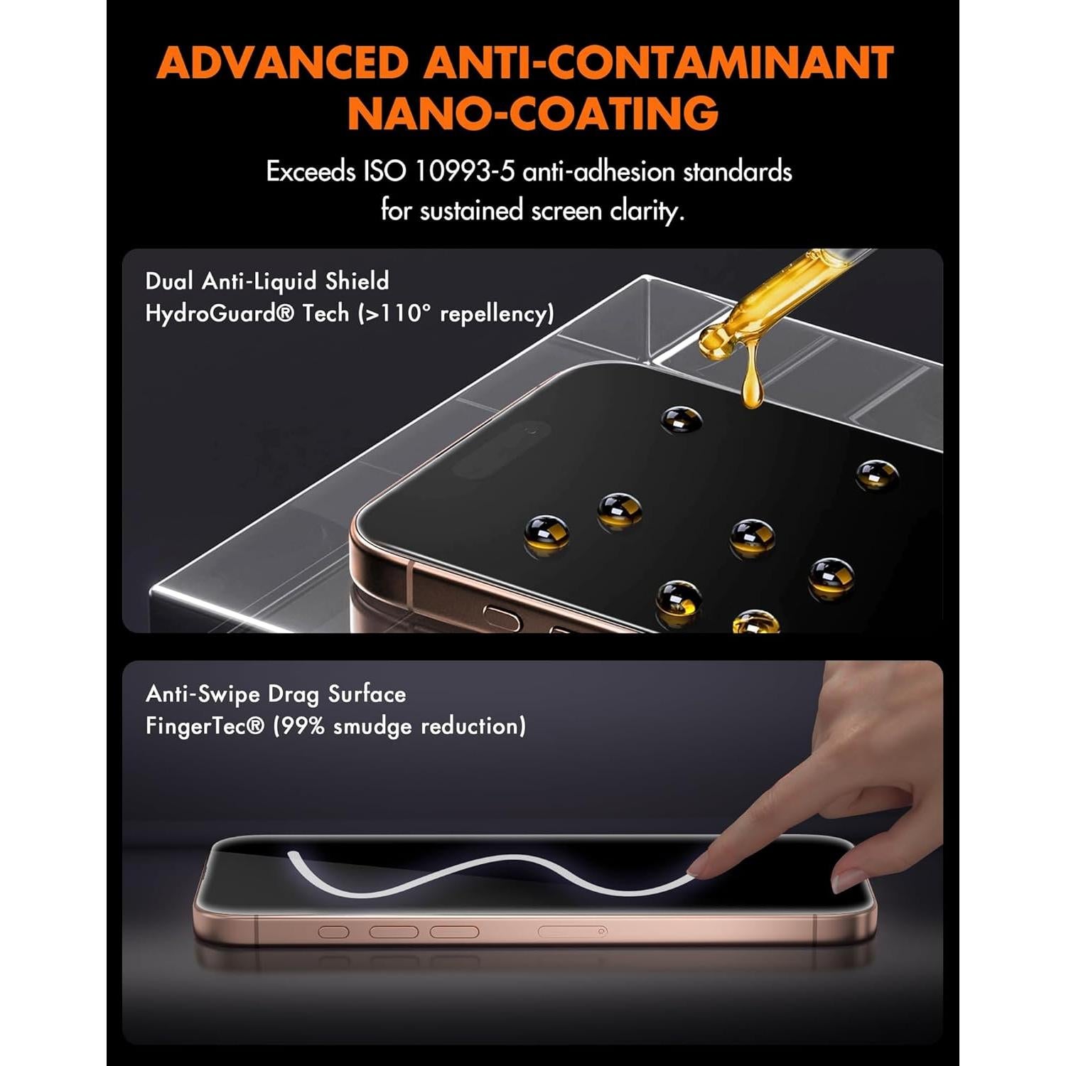 Protector de Pantalla Beizun para iPhone 15/16 6.1" Anti-Ojos Curiosos