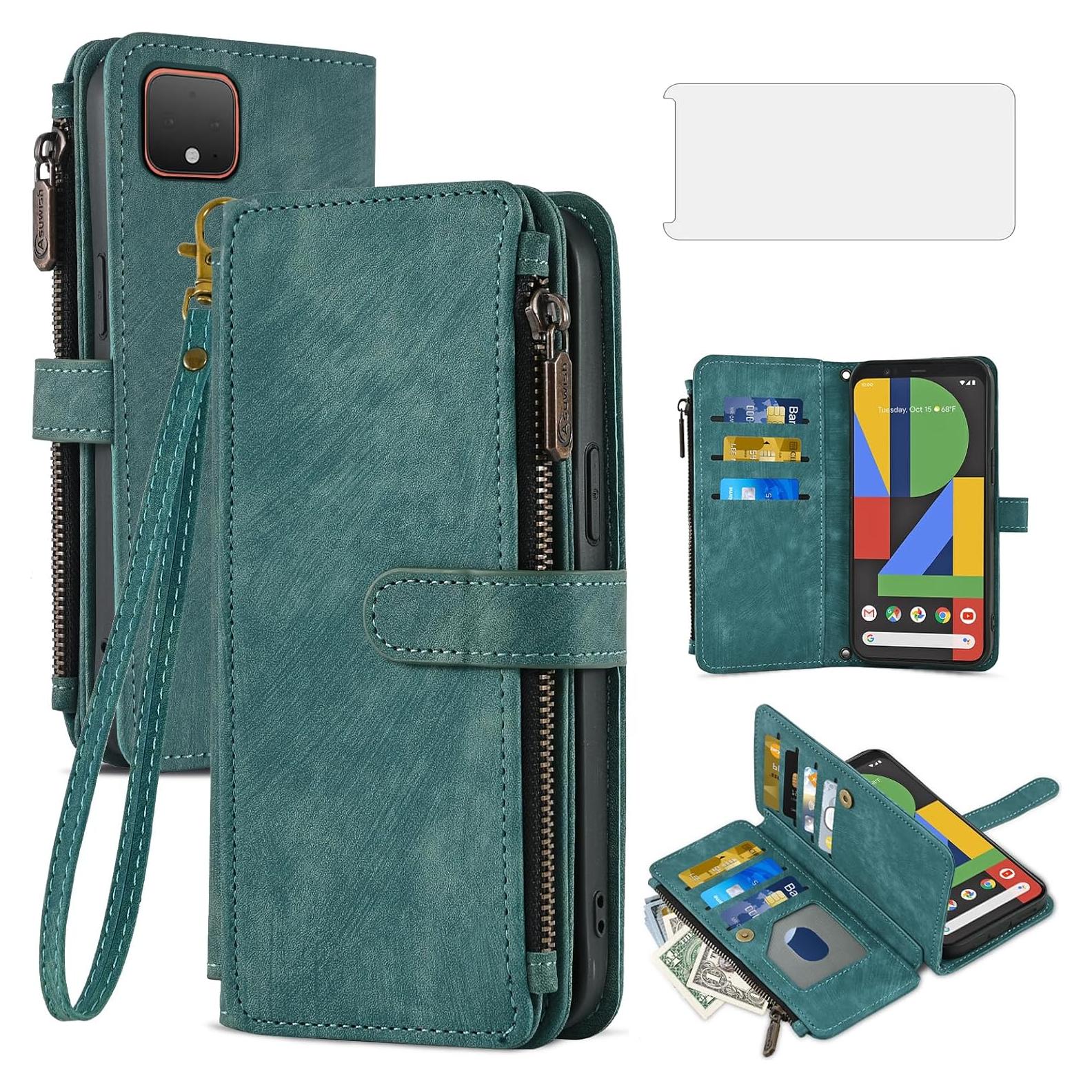 Funda Asuwish para Google Pixel 4 XL con billetera y soporte