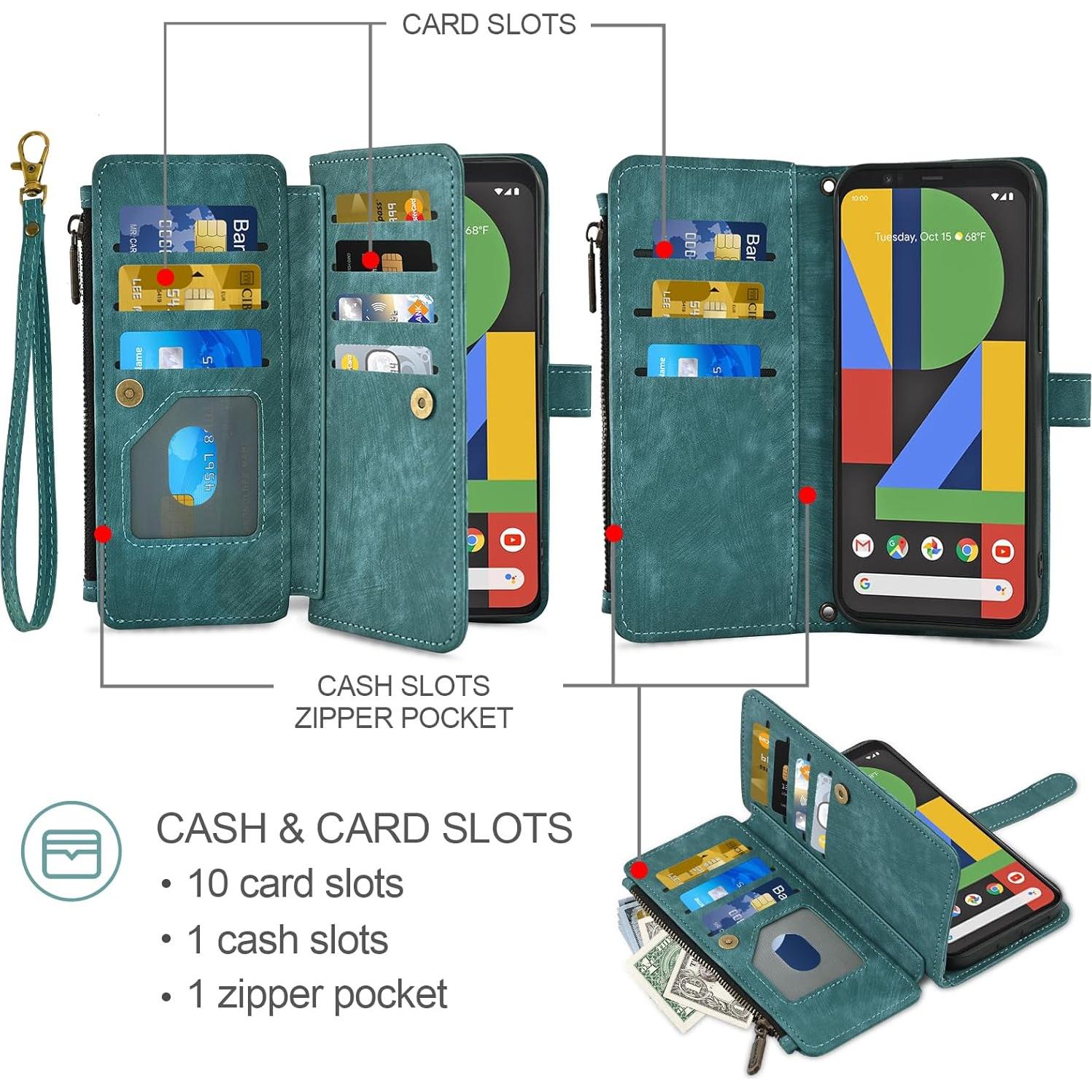 Funda Asuwish para Google Pixel 4 XL con billetera y soporte