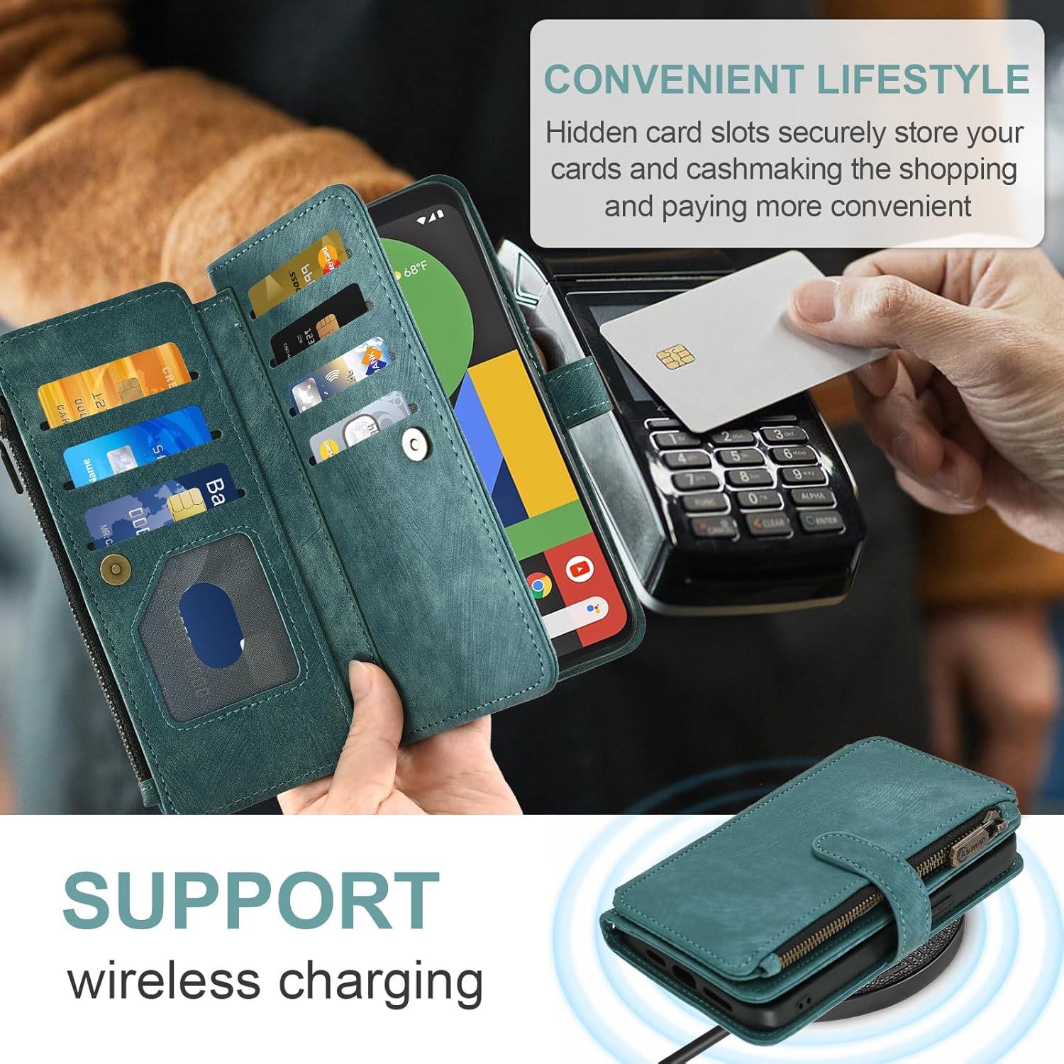 Funda Asuwish para Google Pixel 4 XL con billetera y soporte