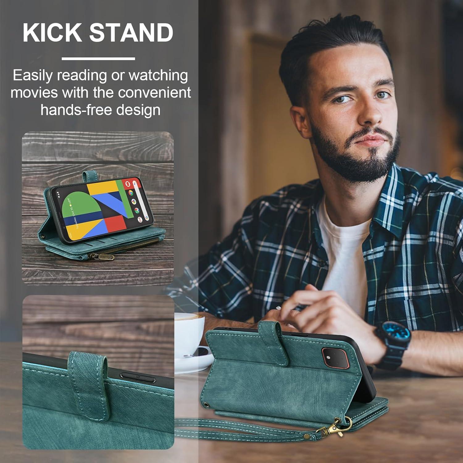 Funda Asuwish para Google Pixel 4 XL con billetera y soporte