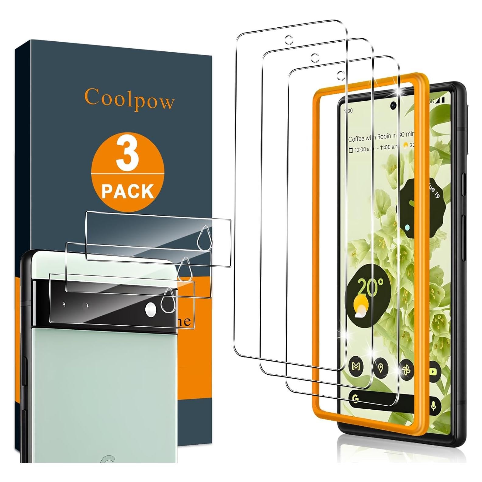 Protector de Pantalla Cristal Templado Coolpow para Google Pixel 6