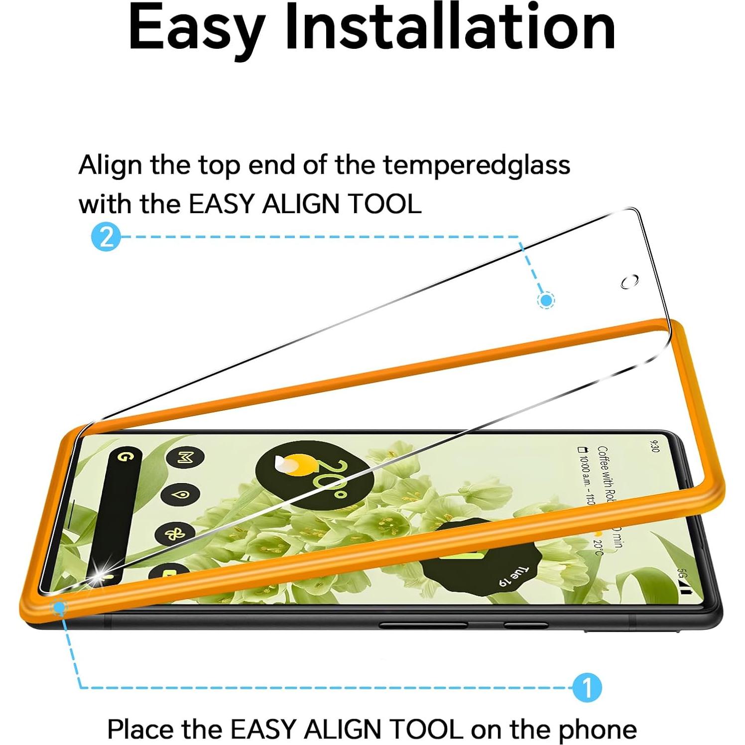Protector de Pantalla Cristal Templado Coolpow para Google Pixel 6