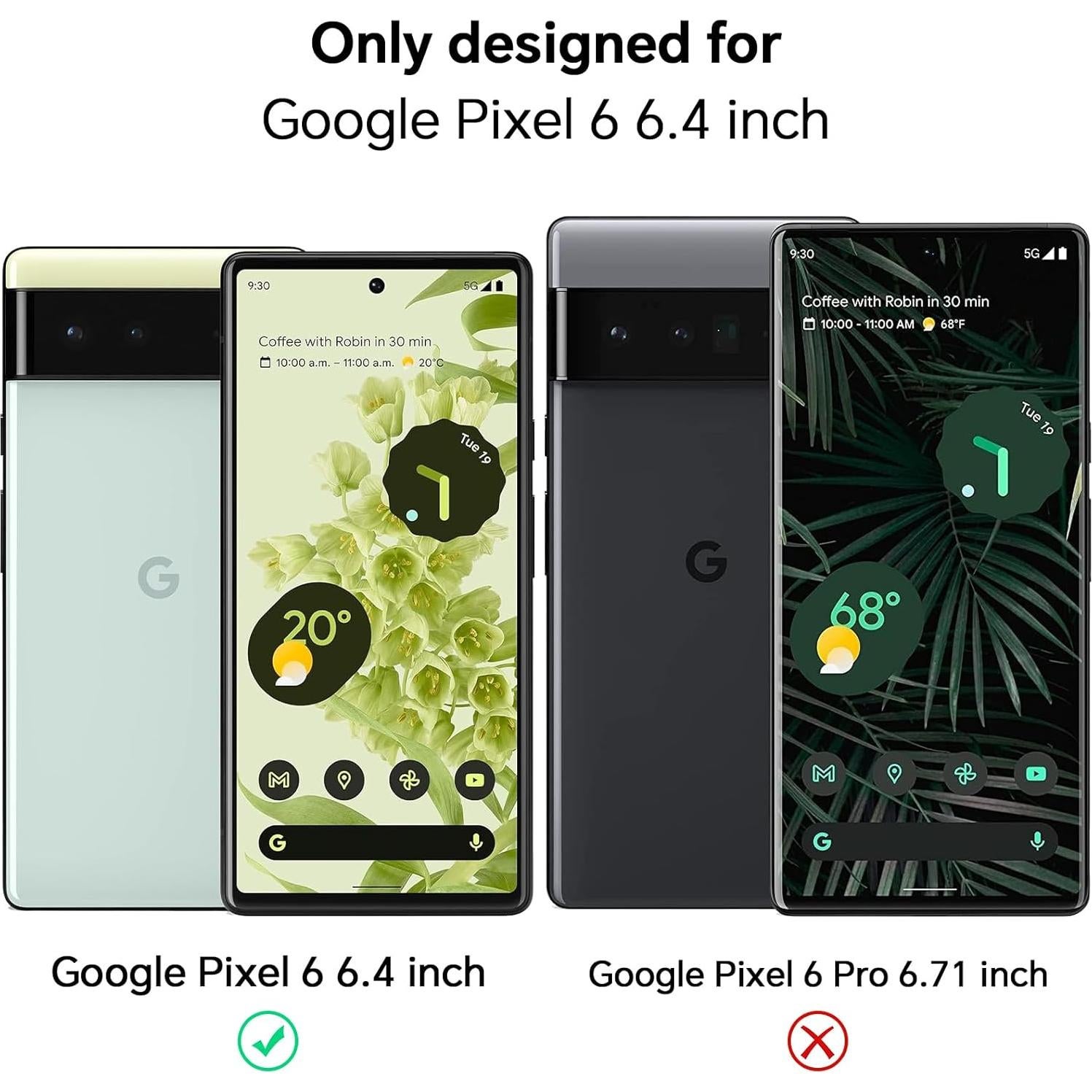 Protector de Pantalla Cristal Templado Coolpow para Google Pixel 6