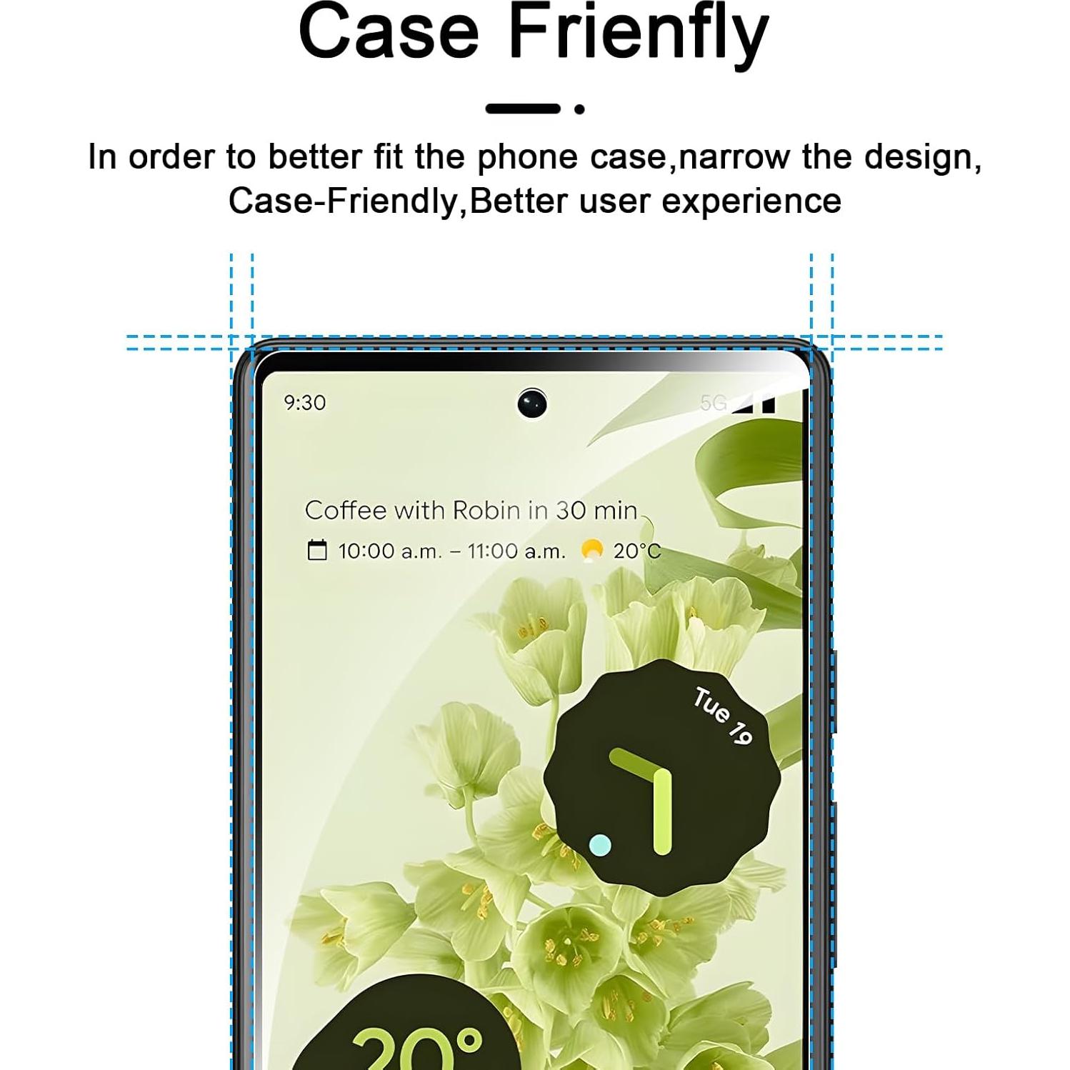Protector de Pantalla Cristal Templado Coolpow para Google Pixel 6