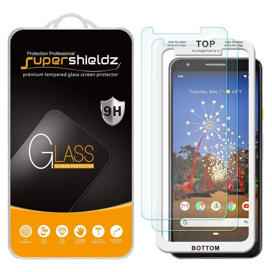 Protector de Pantalla Vidrio Templado Supershieldz para Google Pixel 3a XL - 2 Unidades