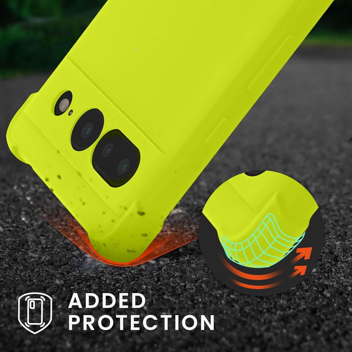 Funda KIOMY para Google Pixel 7 Pro, bumper verde neón